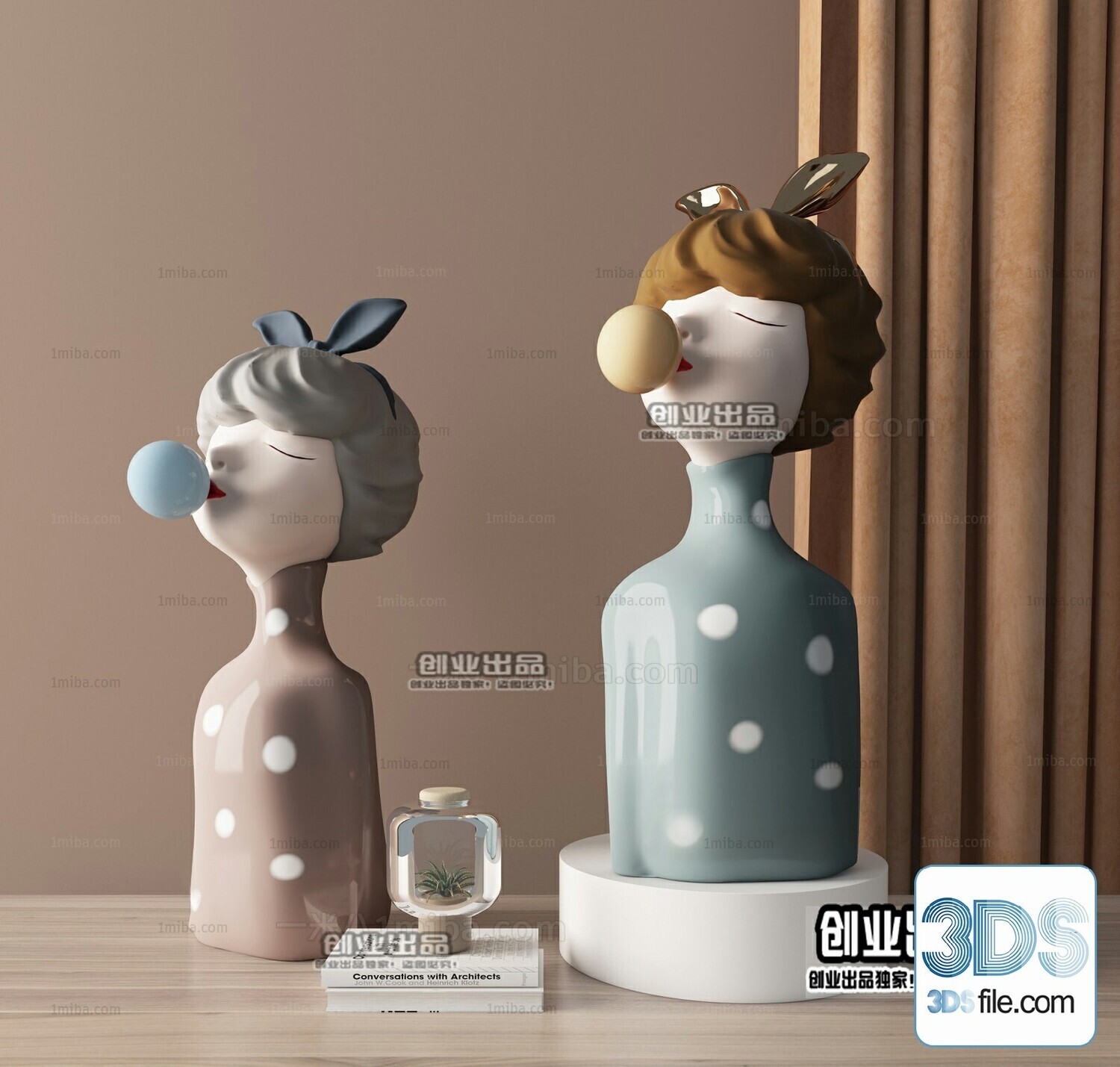 108 Decorative Statue 3d Models Vol 01