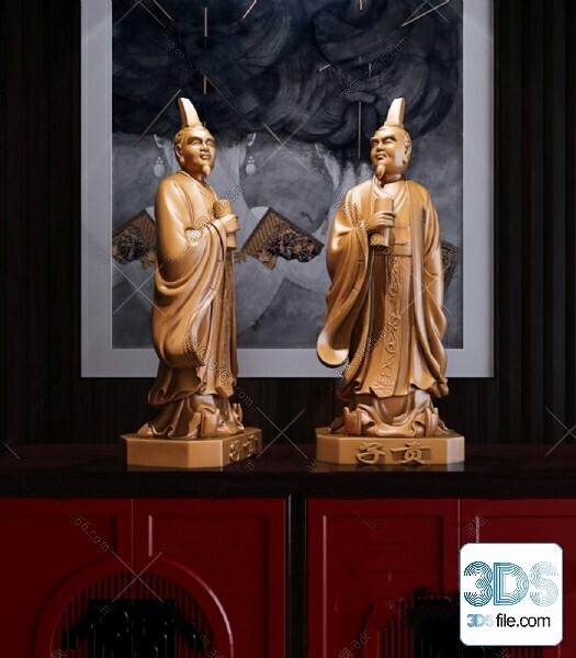 108 Decorative Statue 3d Models Vol 01