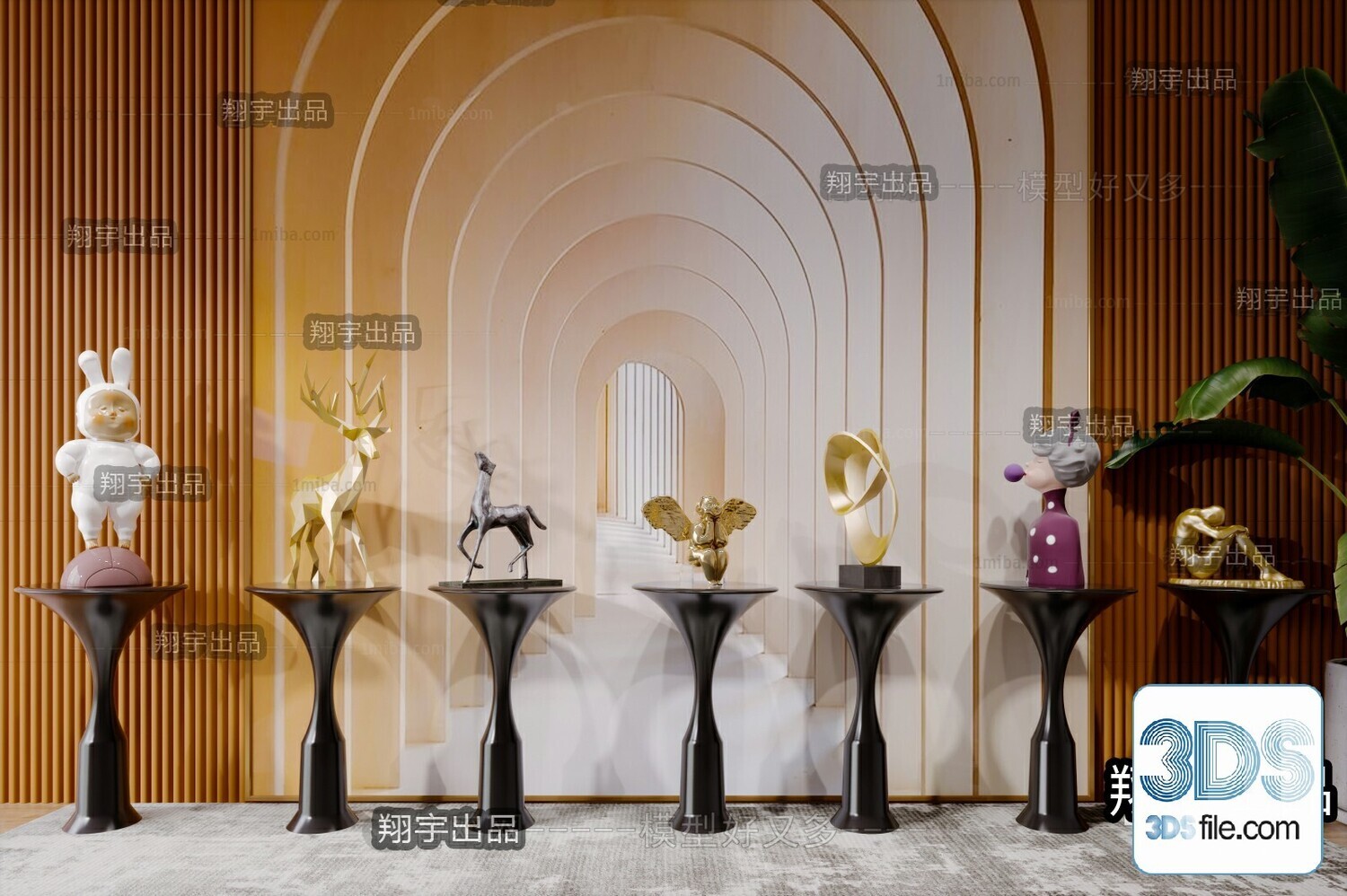 108 Decorative Statue 3d Models Vol 01