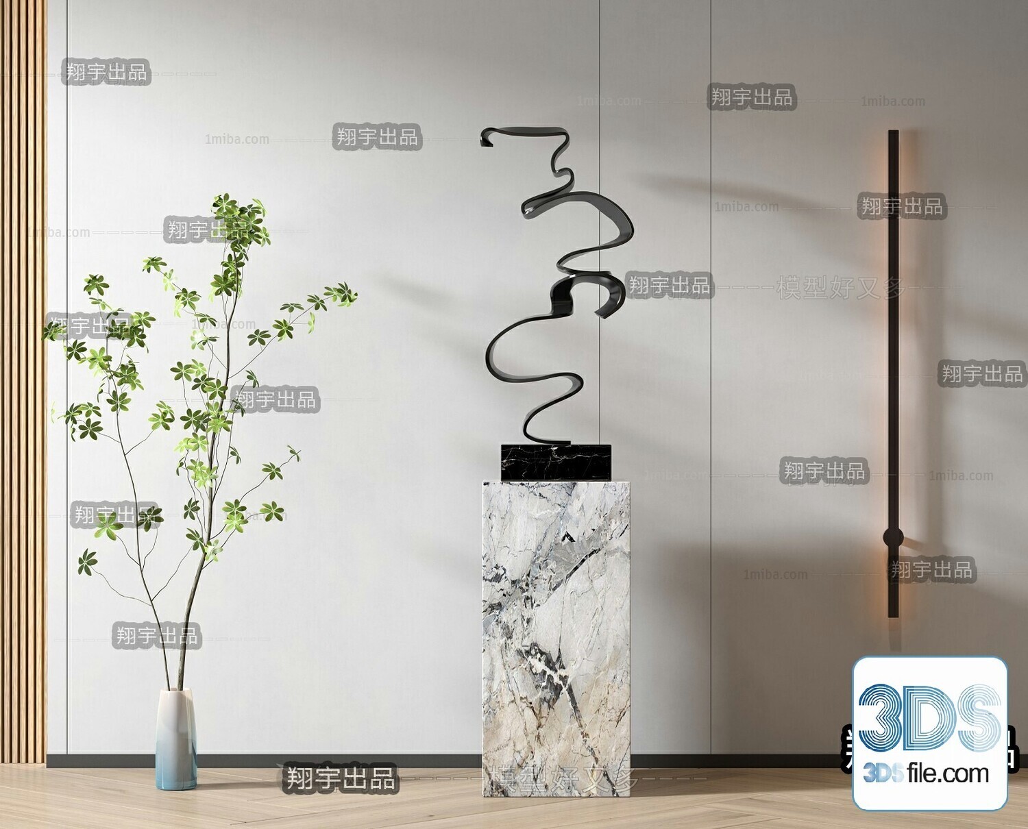 108 Decorative Statue 3d Models Vol 01