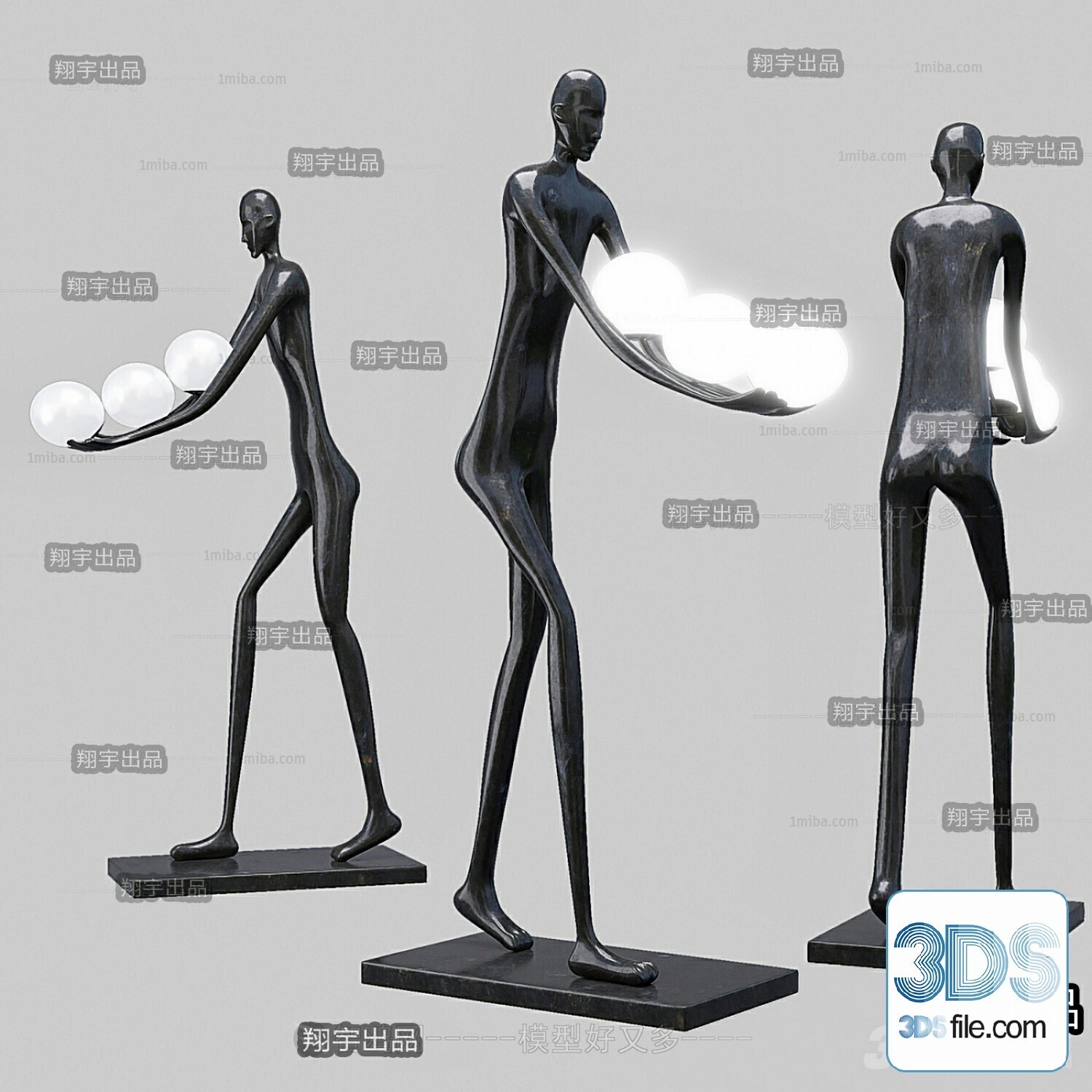 108 Decorative Statue 3d Models Vol 01