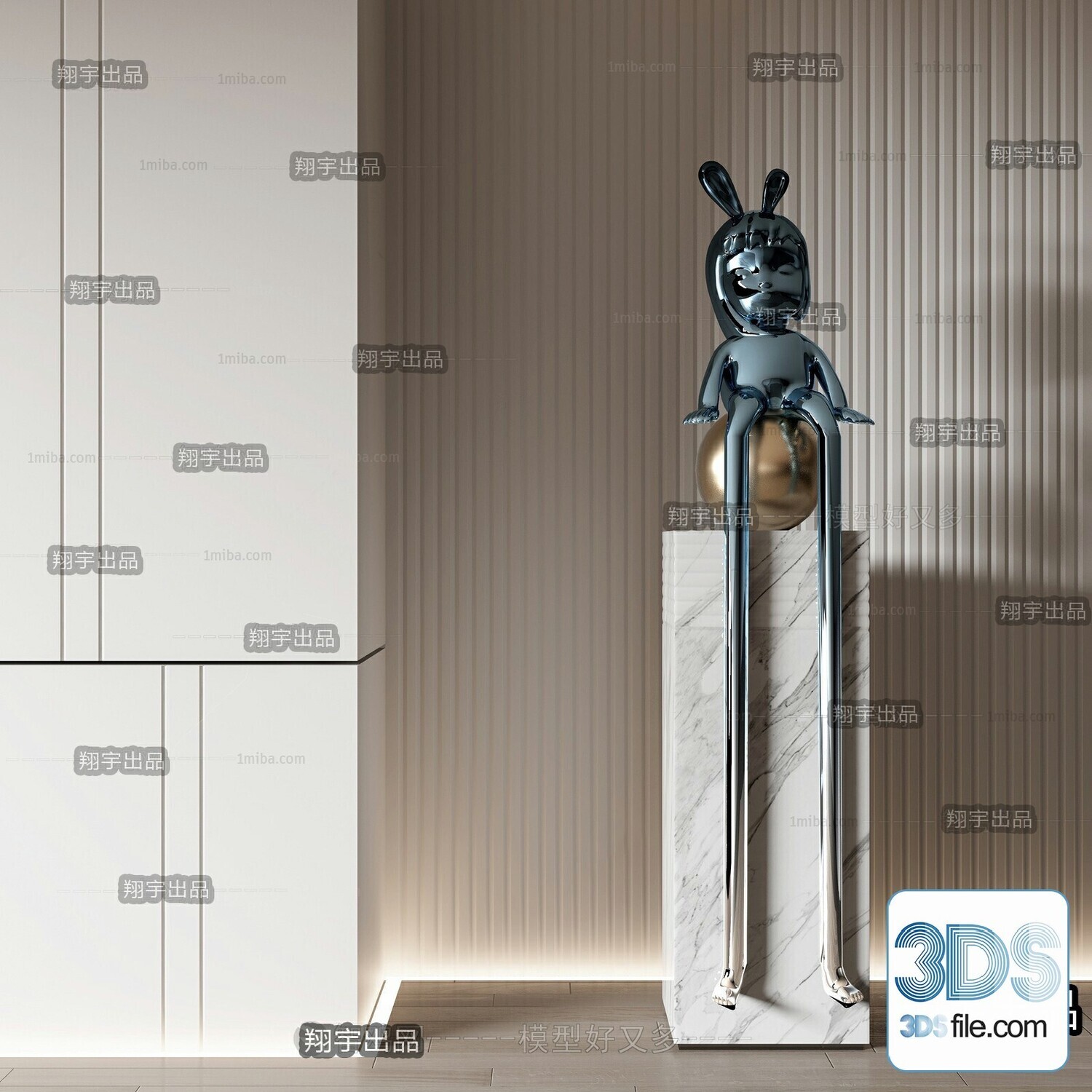 108 Decorative Statue 3d Models Vol 01