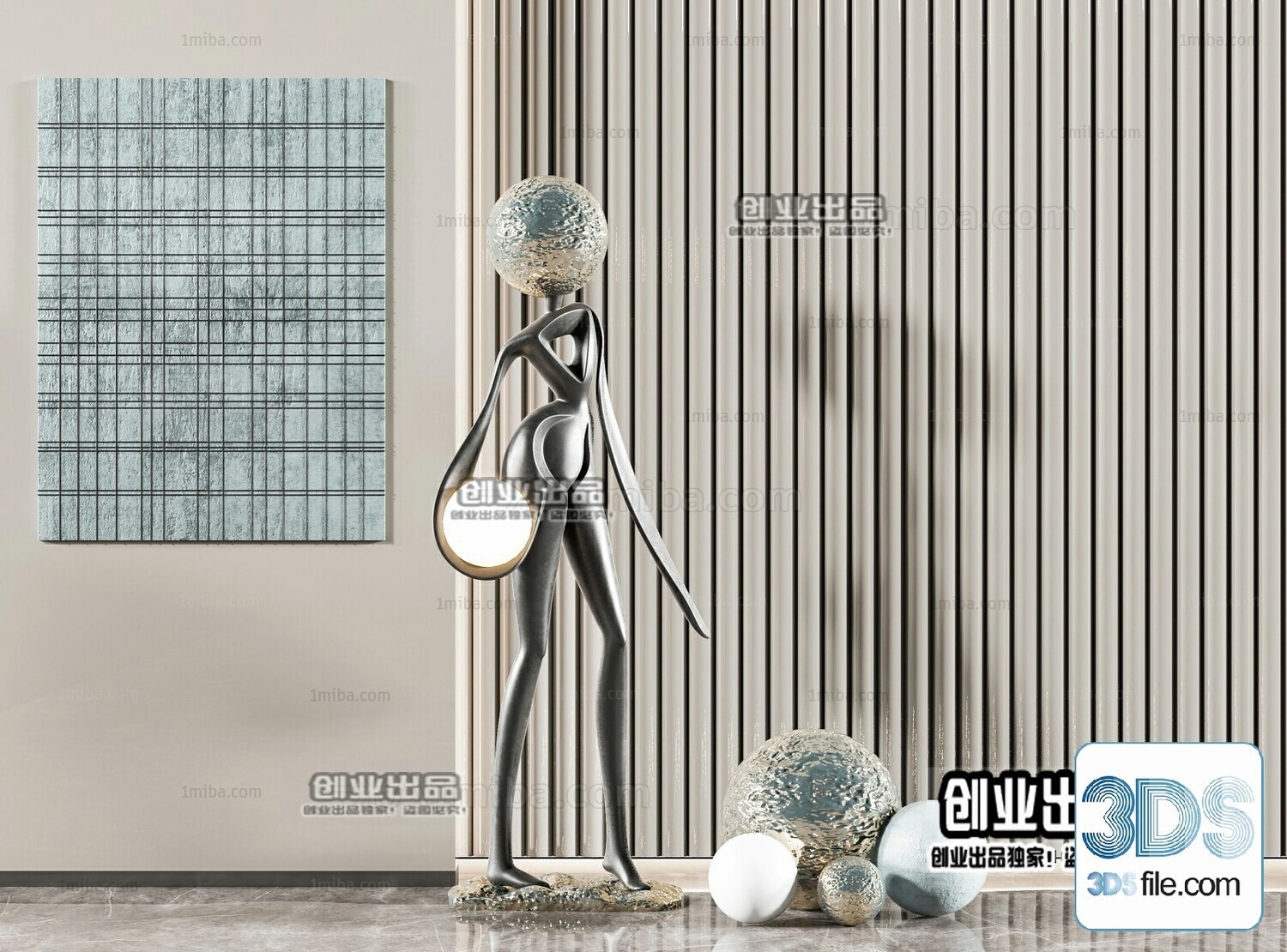 108 Decorative Statue 3d Models Vol 01
