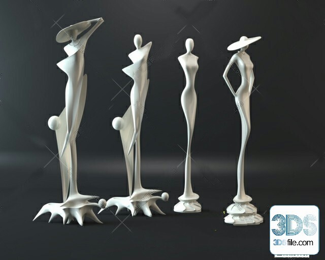 108 Decorative Statue 3d Models Vol 01