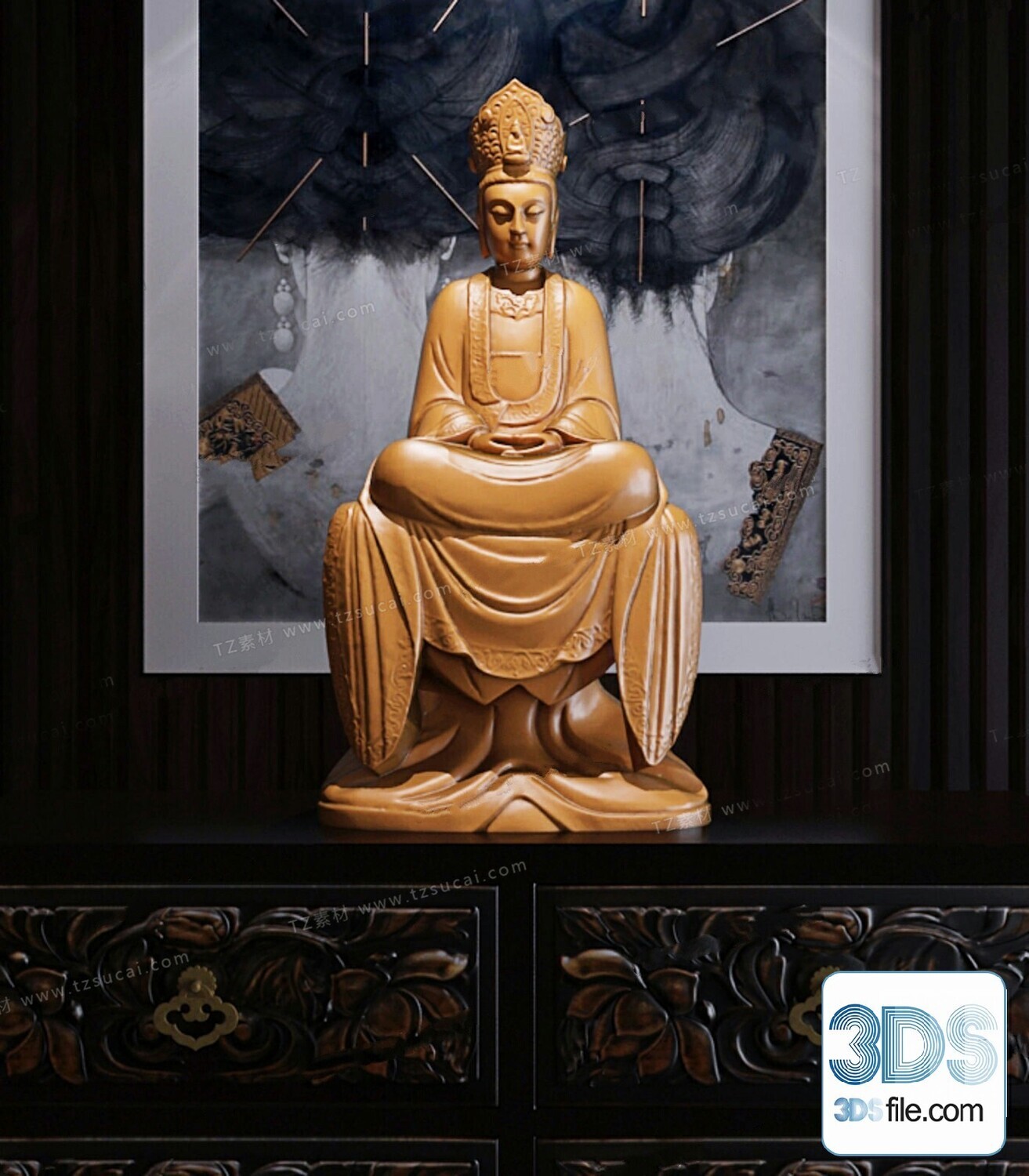108 Decorative Statue 3d Models Vol 01