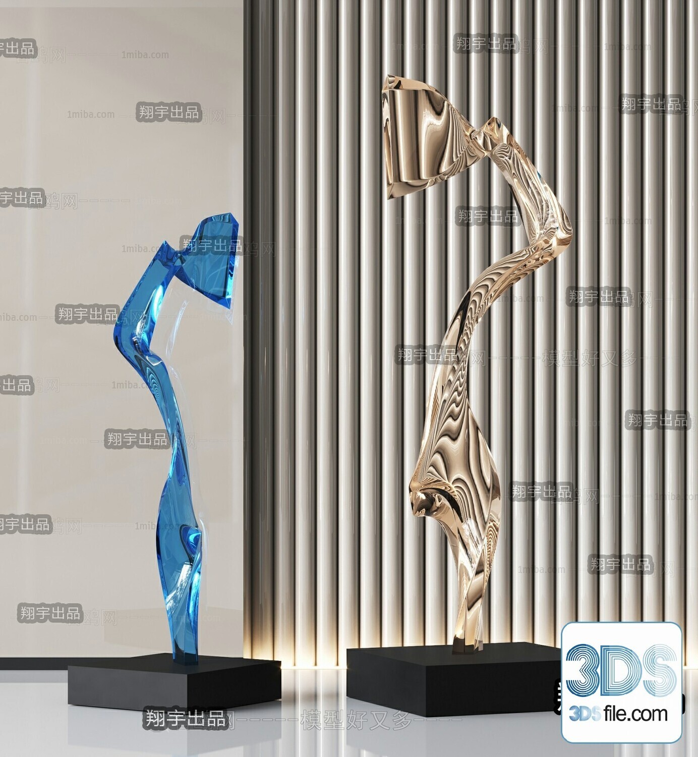 108 Decorative Statue 3d Models Vol 01