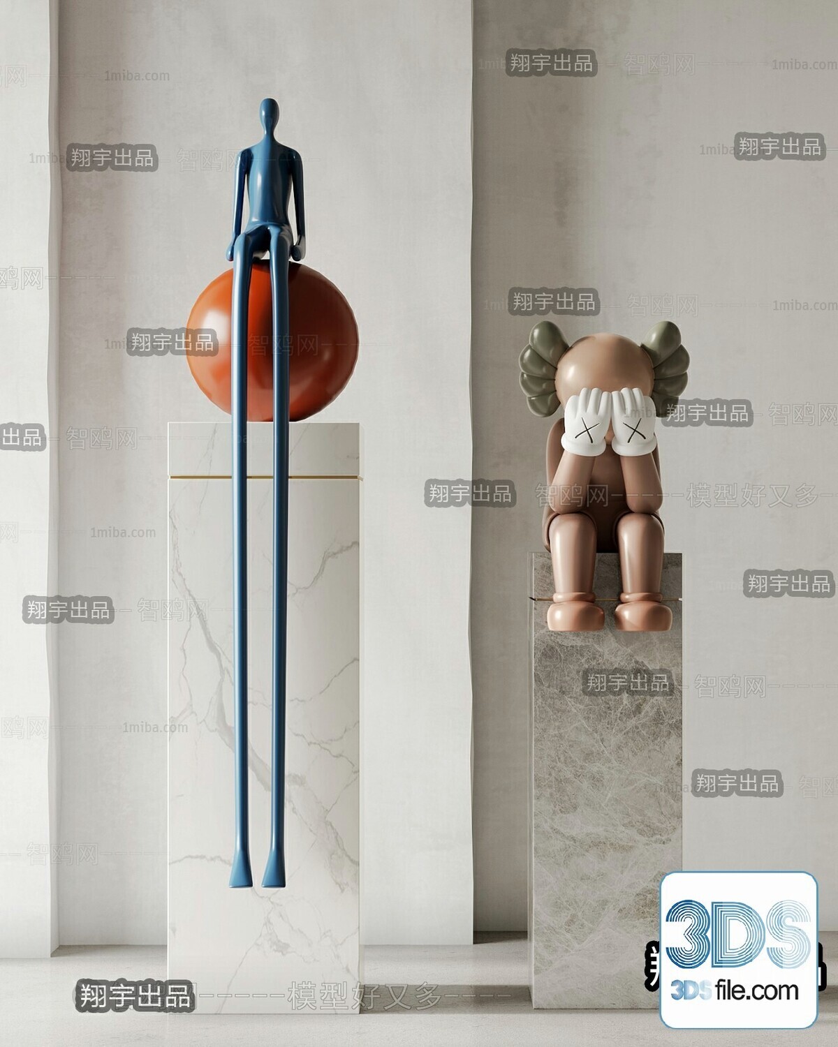 108 Decorative Statue 3d Models Vol 01