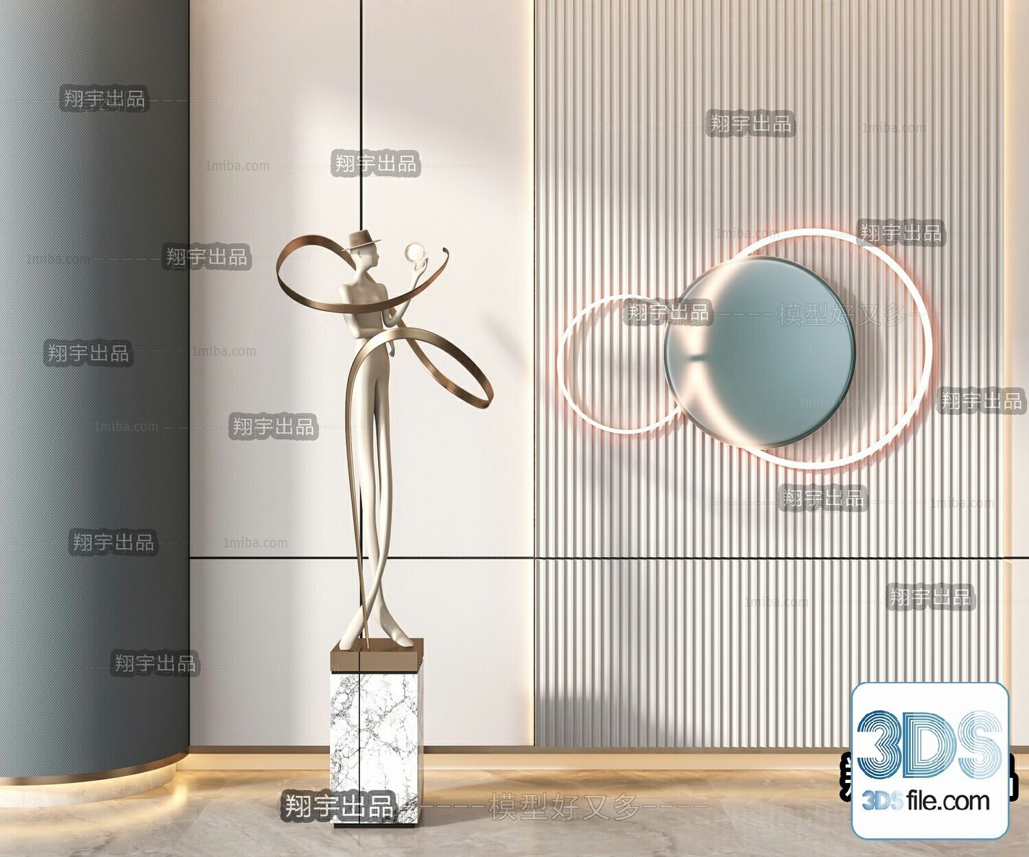 108 Decorative Statue 3d Models Vol 01