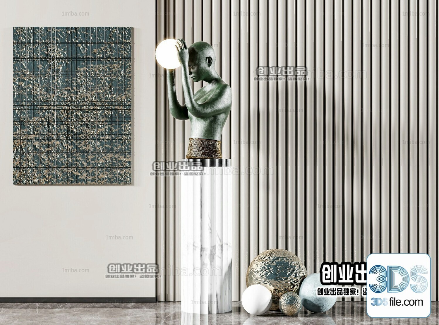 108 Decorative Statue 3d Models Vol 01