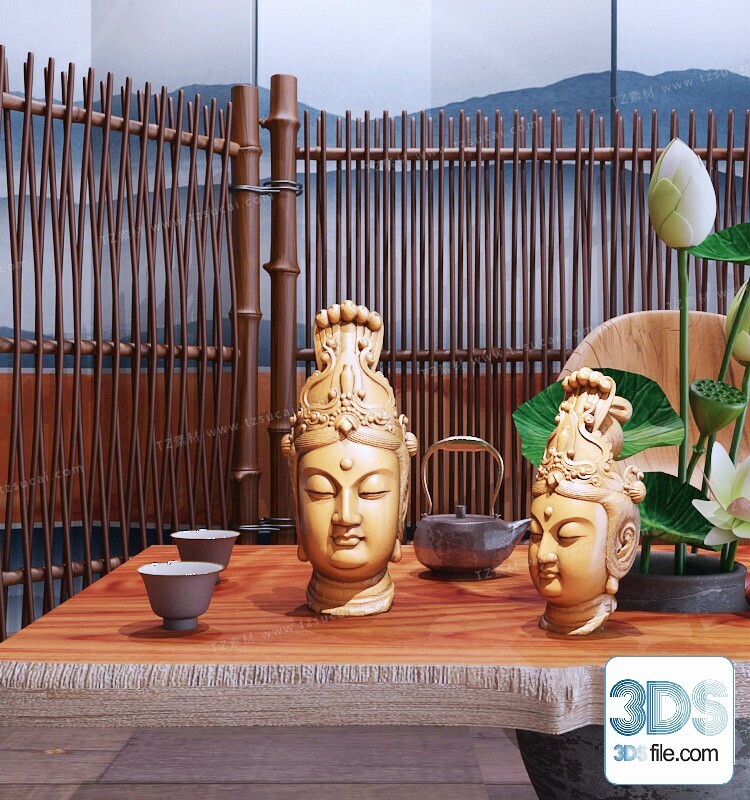 108 Decorative Statue 3d Models Vol 01