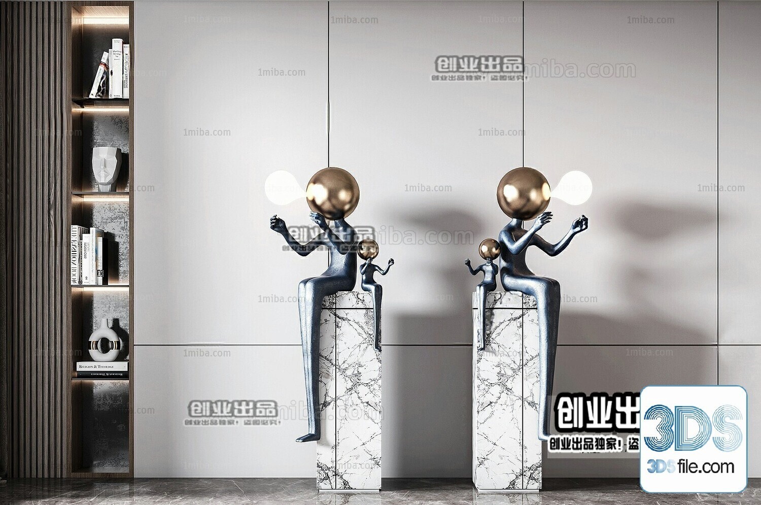 108 Decorative Statue 3d Models Vol 01