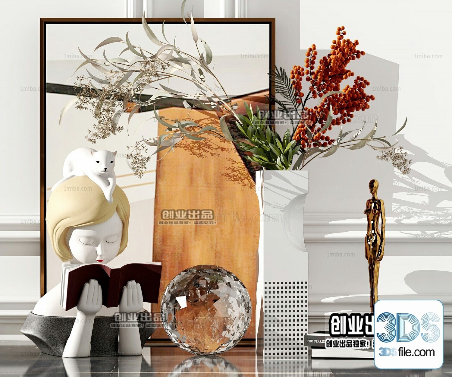 108 Decorative Statue 3d Models Vol 01