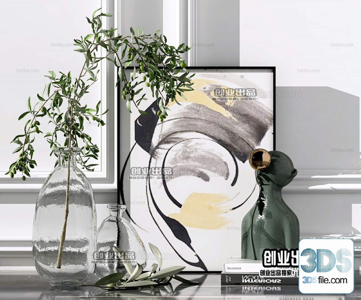 108 Decorative Statue 3d Models Vol 01
