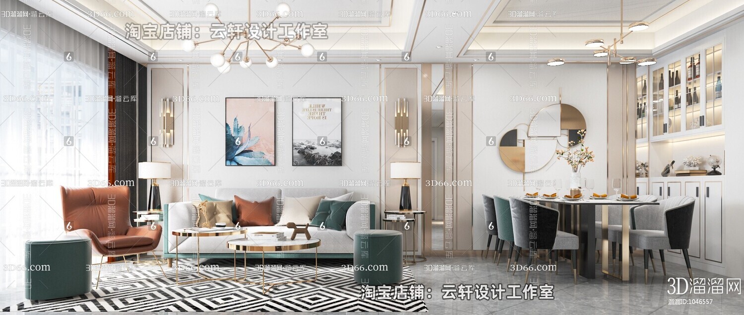 26 LIVING ROOM FULL SCENES 3D MODELS VOL26