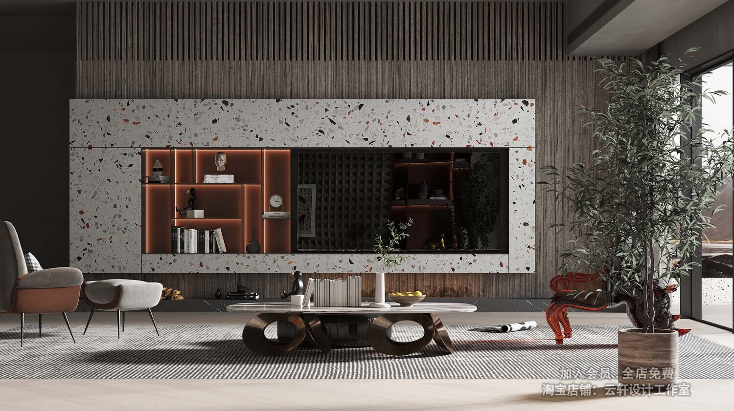 26 LIVING ROOM FULL SCENES 3D MODELS VOL26