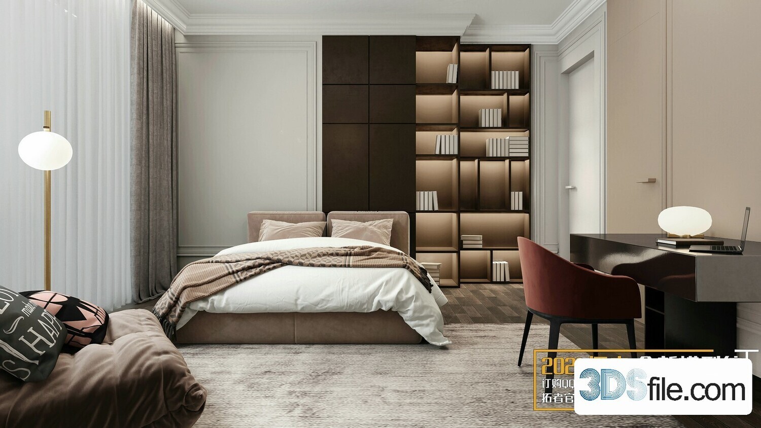 50 FREE FULL SCENES BED ROOM 3D MODELS FOR DOWNLOAD - FREE