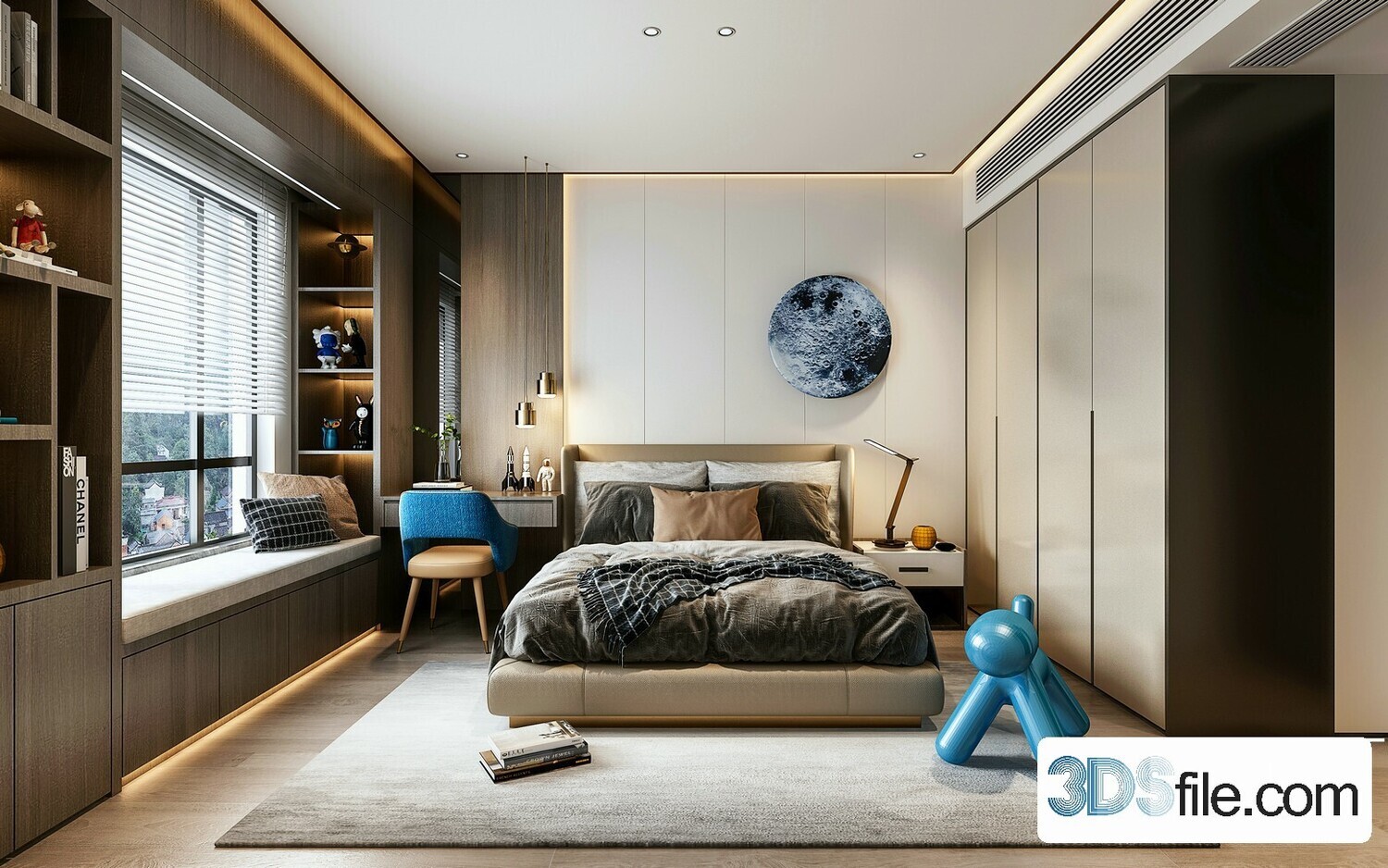 50 FREE FULL SCENES BED ROOM 3D MODELS FOR DOWNLOAD - FREE