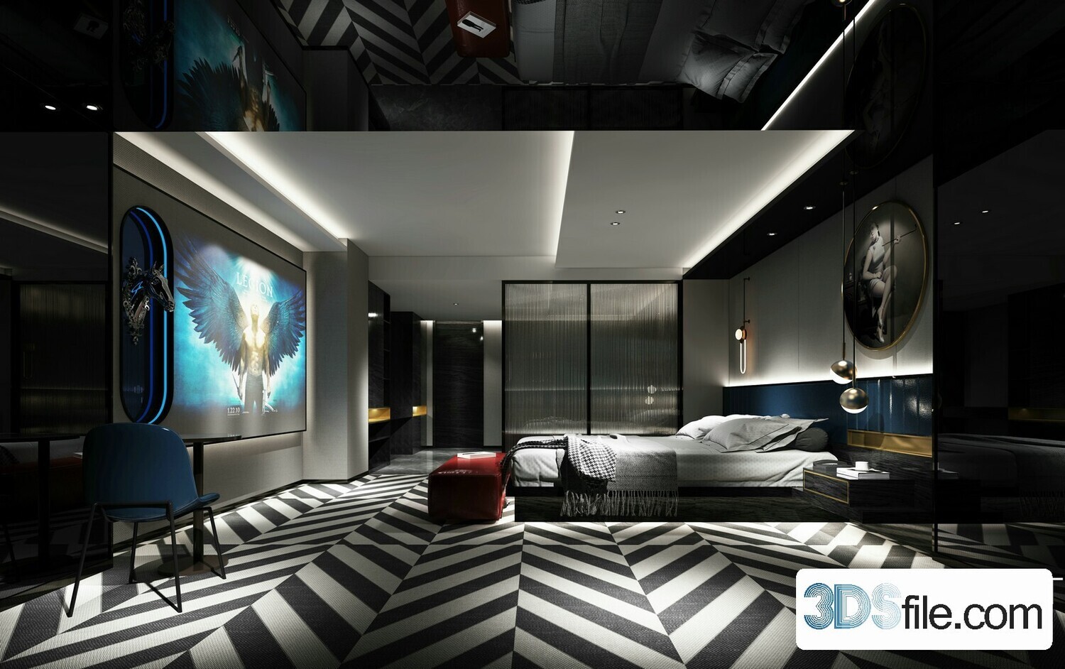 50 FREE FULL SCENES BED ROOM 3D MODELS FOR DOWNLOAD - FREE