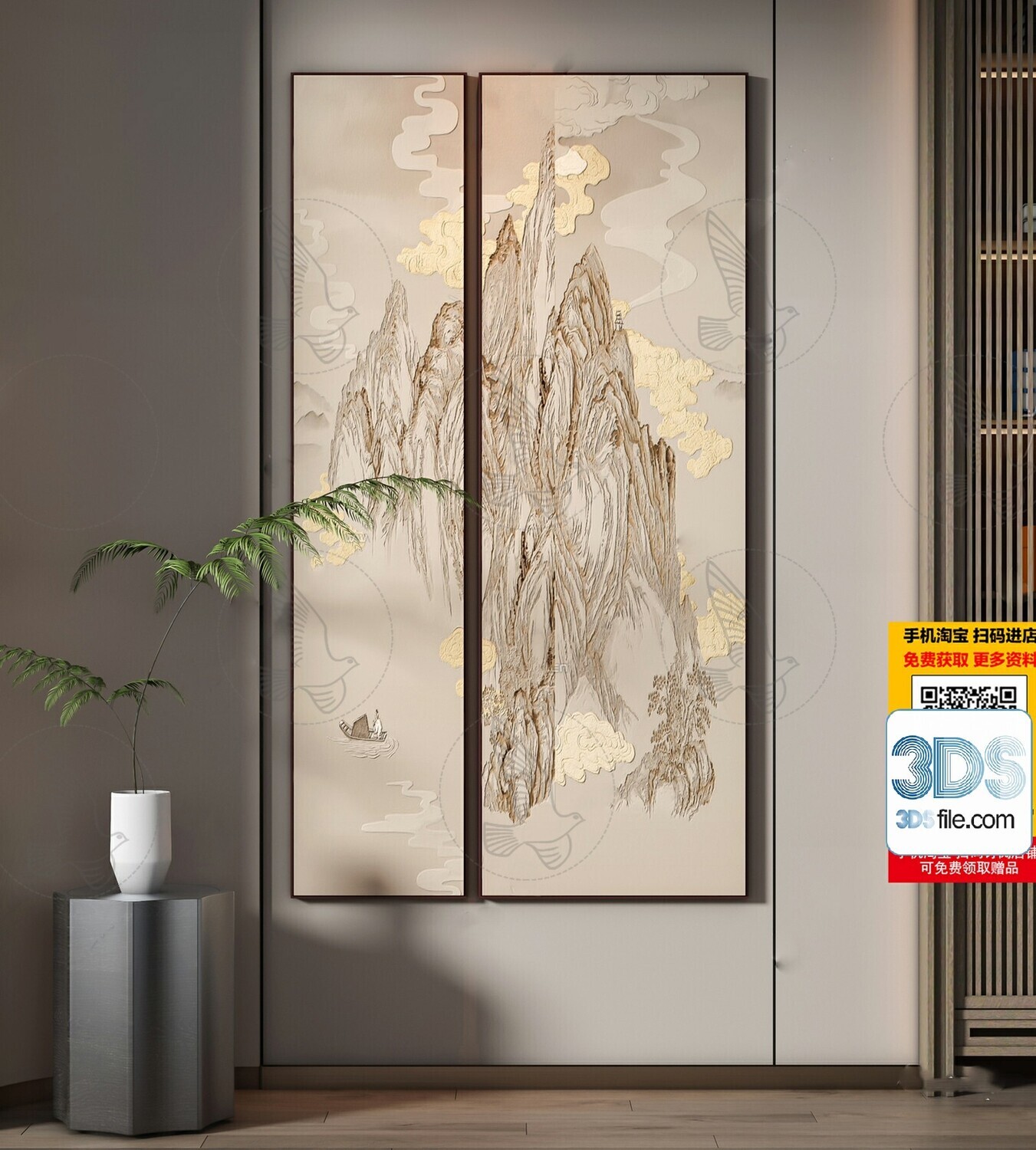 60 Decorative painting set 3d models vol.13