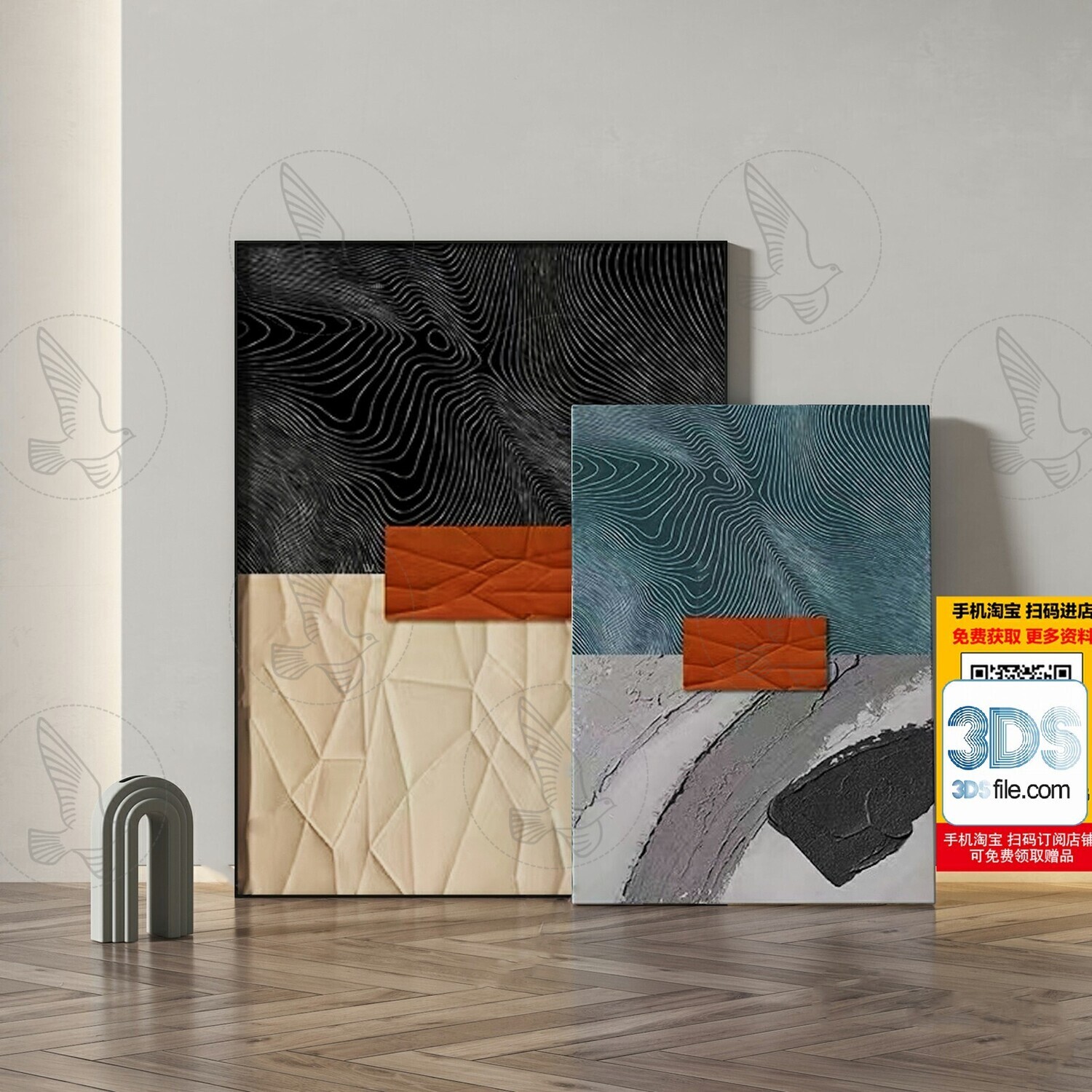 60 Decorative painting set 3d models vol.13