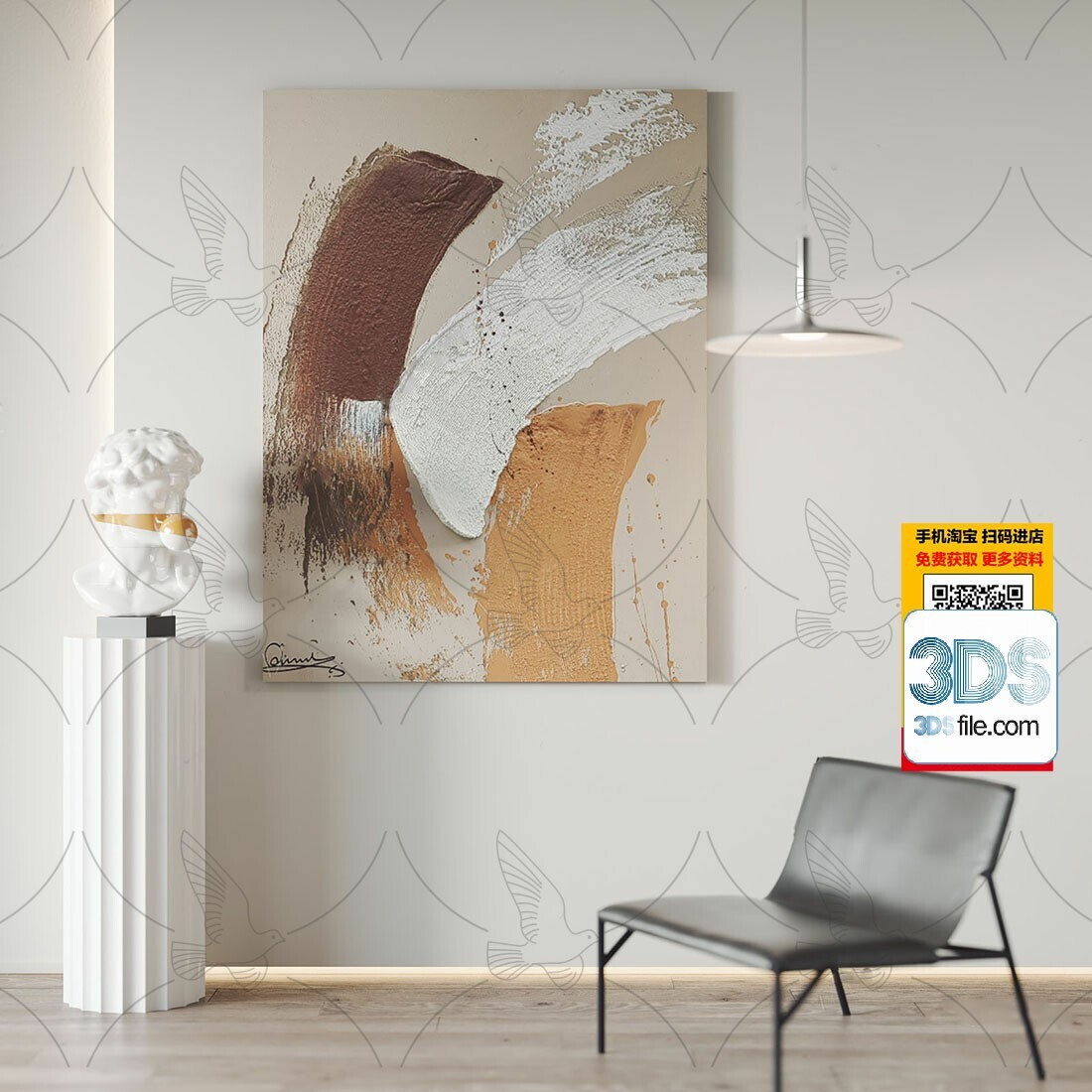 60 Decorative painting set 3d models vol.13