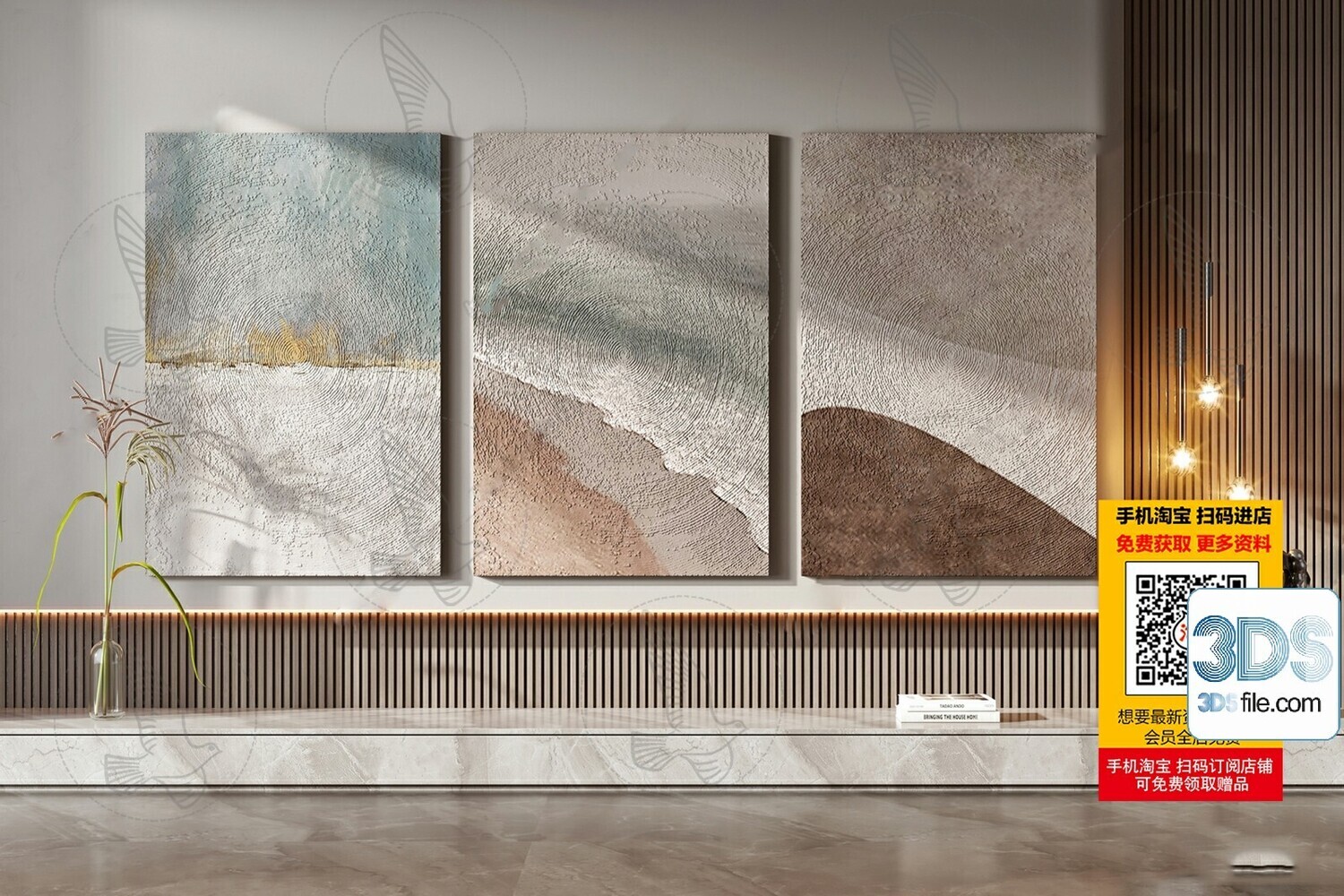 60 Decorative painting set 3d models vol.13