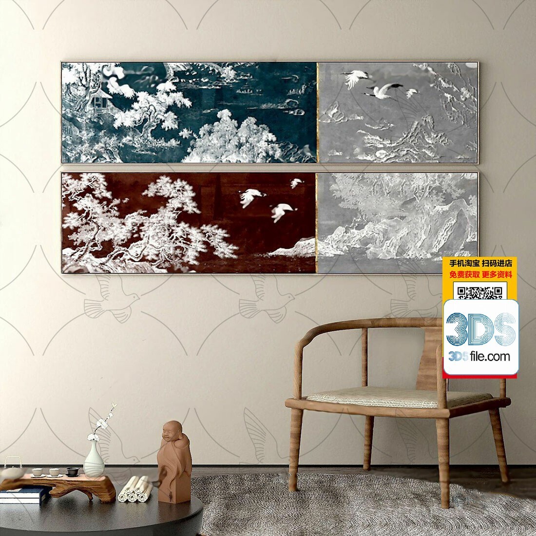 60 Decorative painting set 3d models vol.13