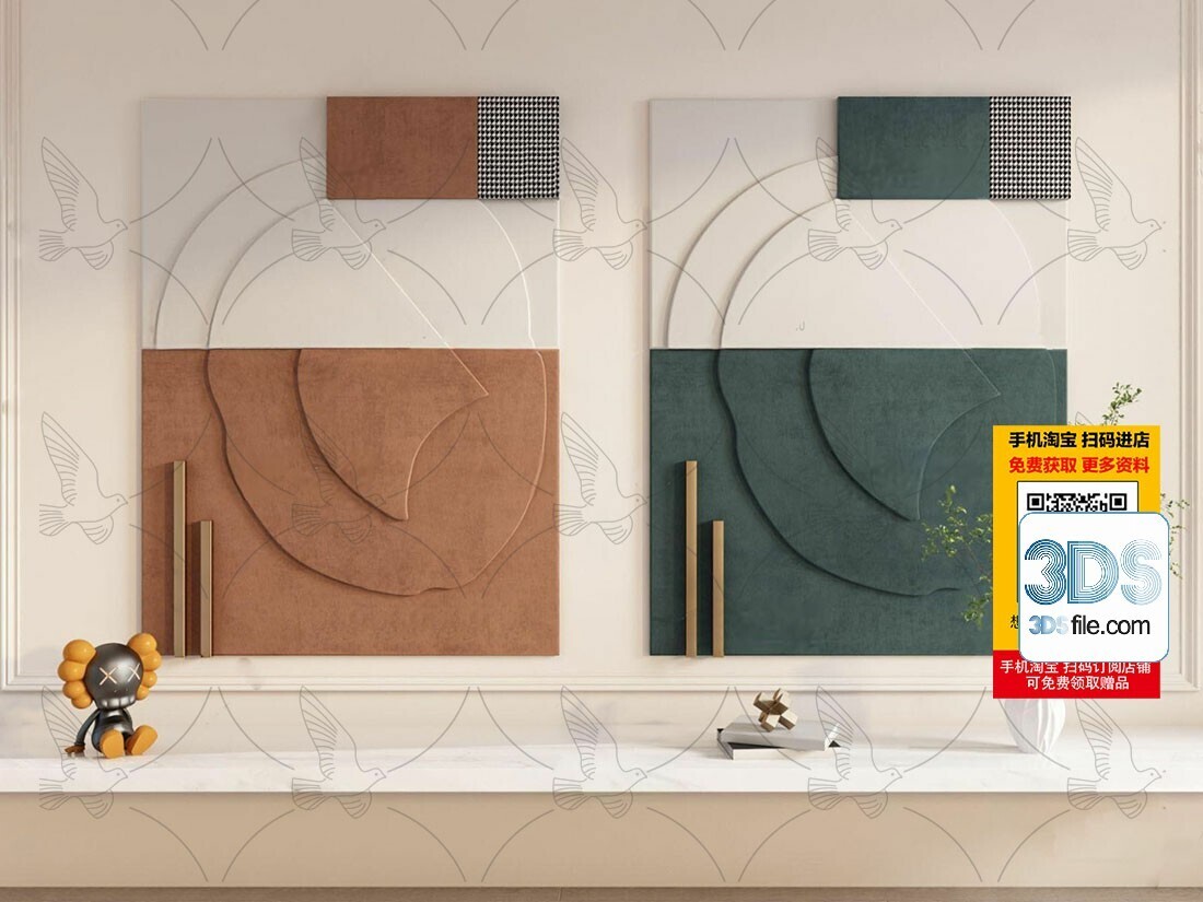 60 Decorative painting set 3d models vol.13