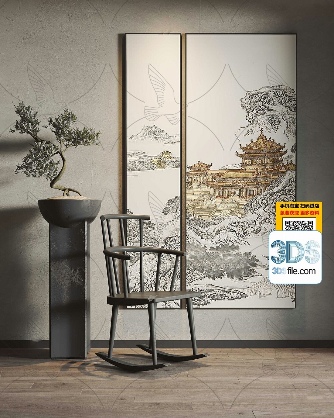 60 Decorative painting set 3d models vol.13