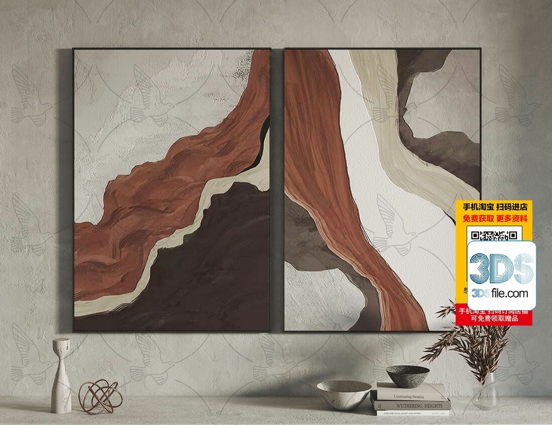 60 Decorative painting set 3d models vol.13