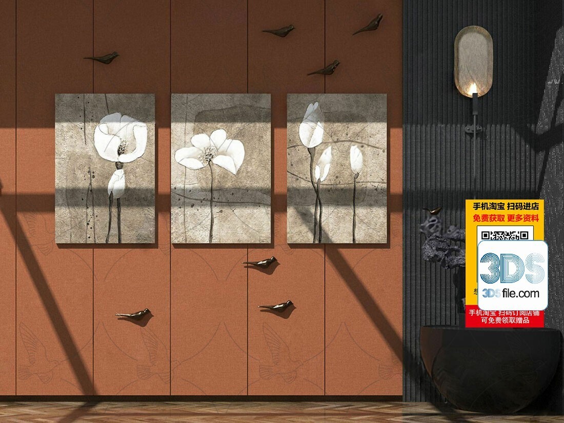 60 Decorative painting set 3d models vol.13