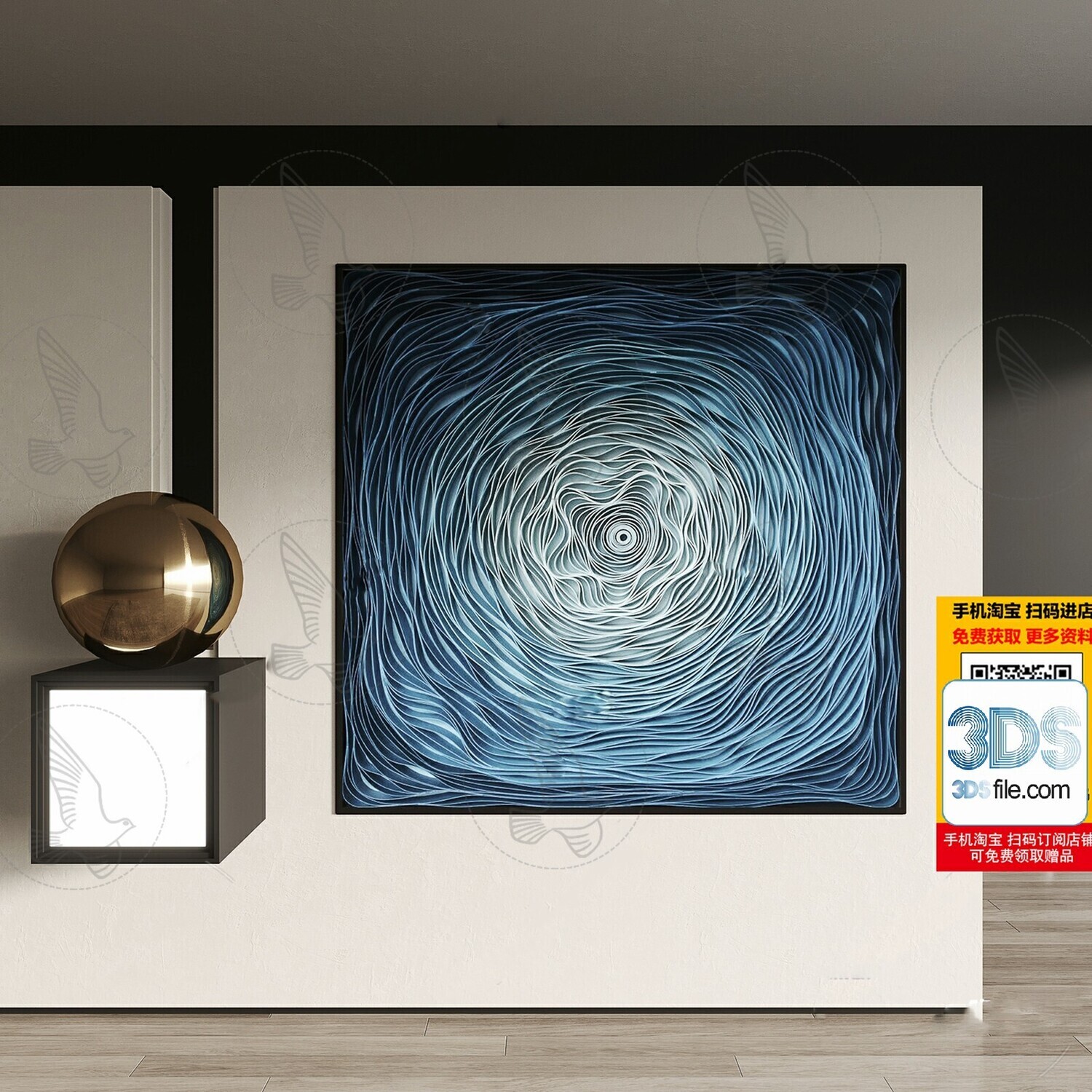60 Decorative painting set 3d models vol.13