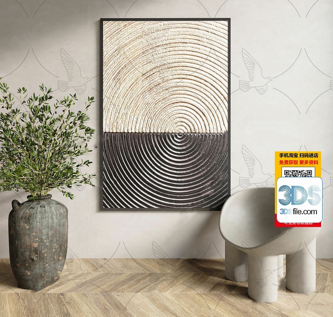60 Decorative painting set 3d models vol.13