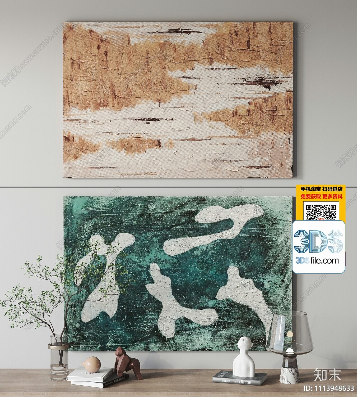 60 Decorative painting set 3d models vol.13
