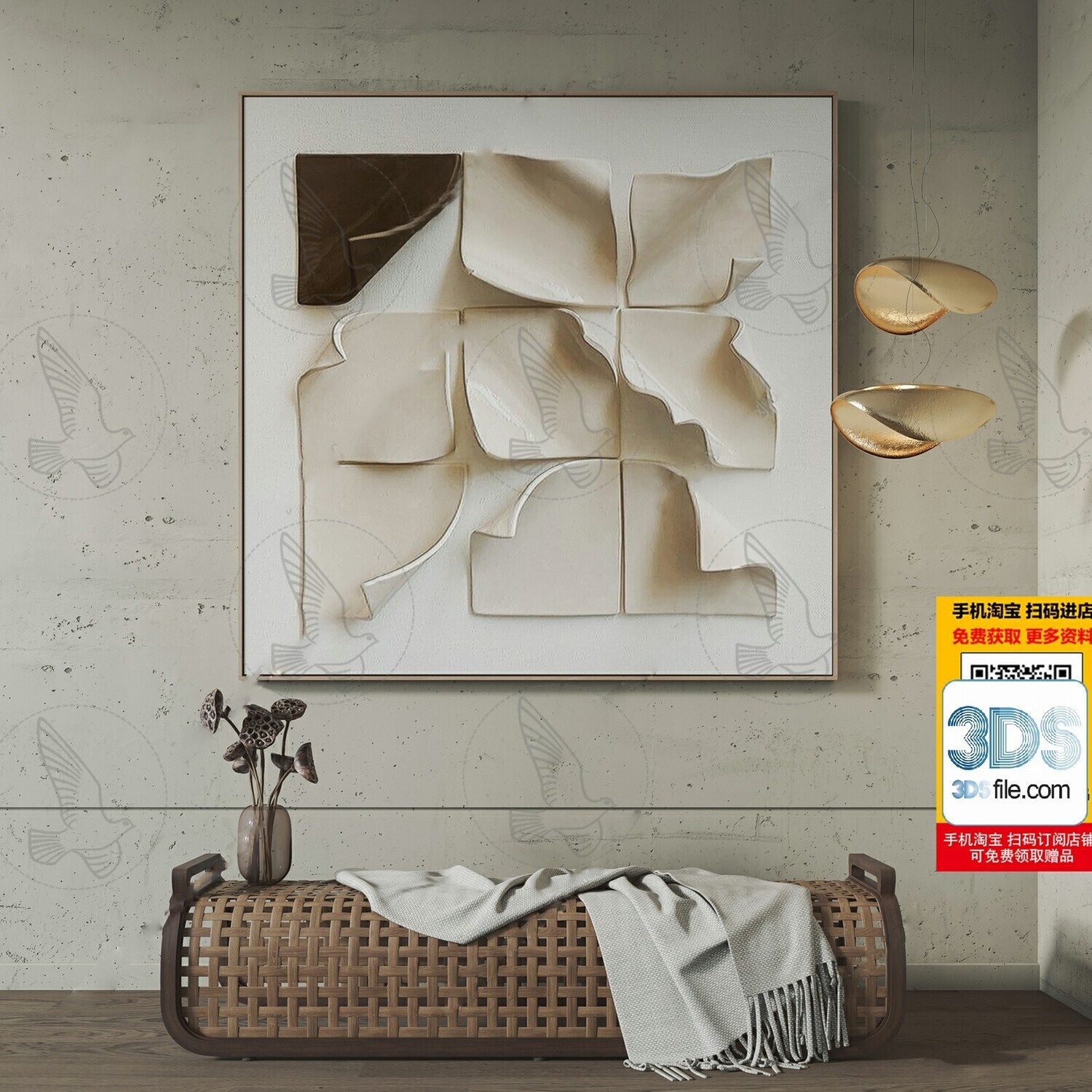 60 Decorative painting set 3d models vol.13