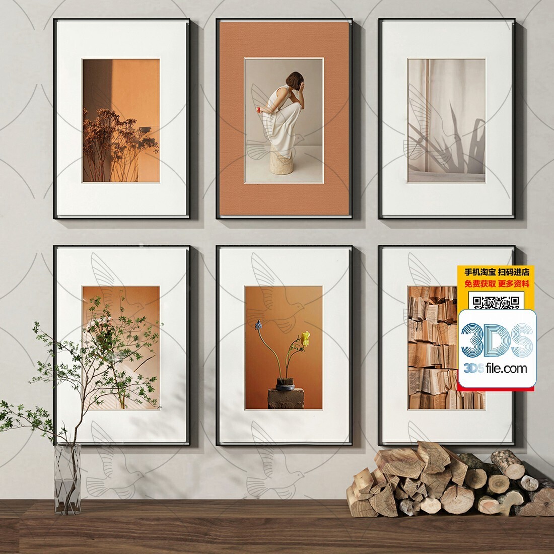 60 Decorative painting set 3d models vol.13
