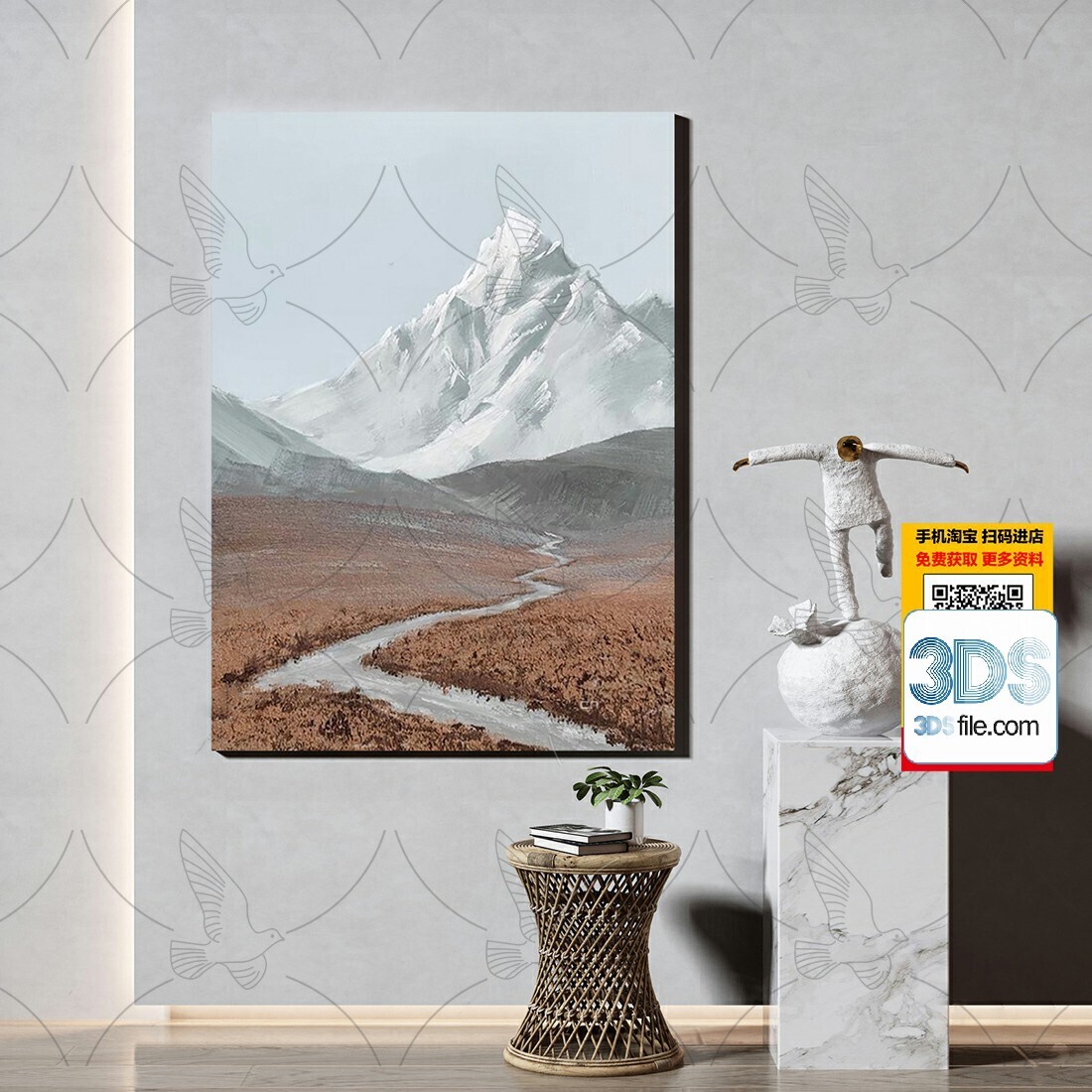 60 Decorative painting set 3d models vol.13