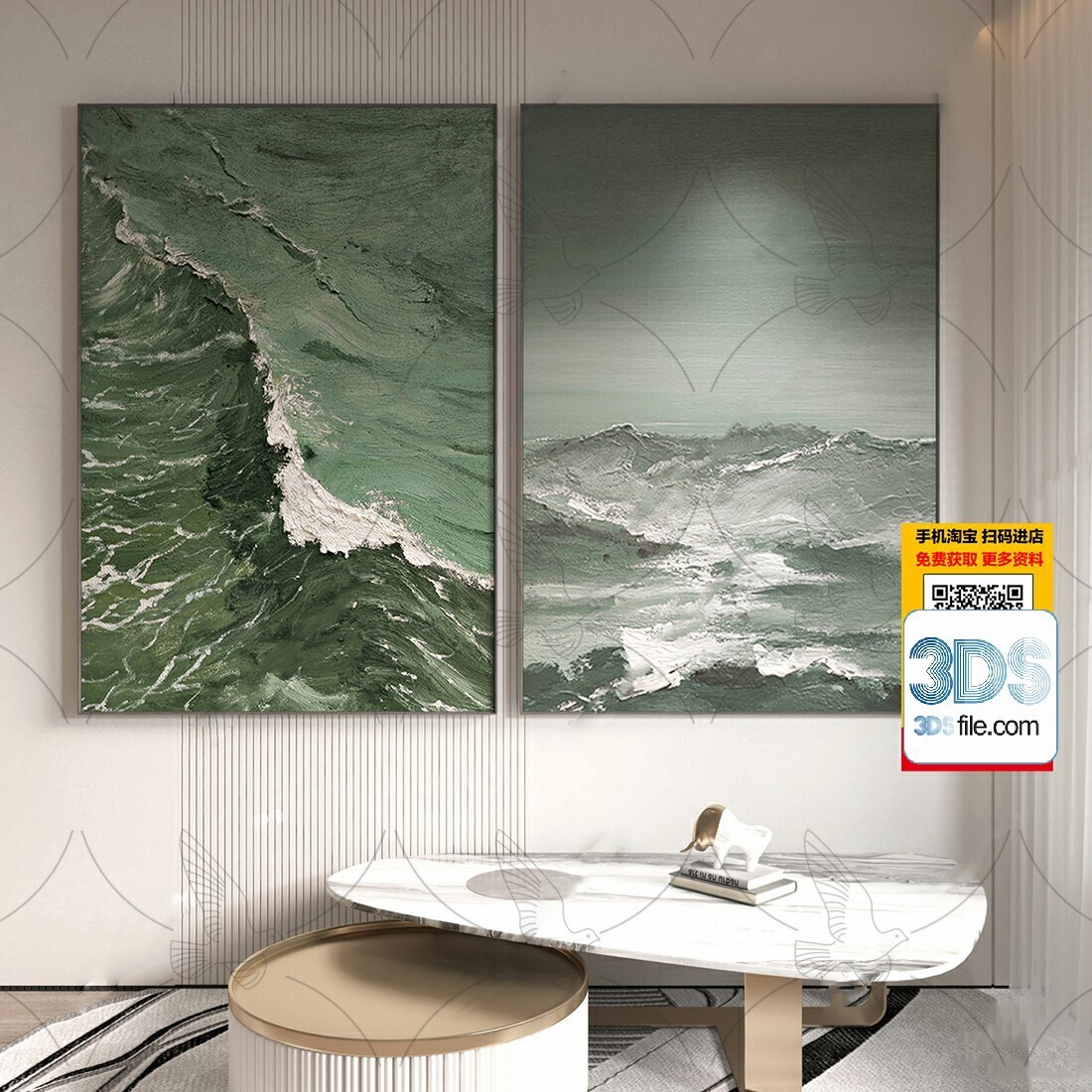 60 Decorative painting set 3d models vol.13