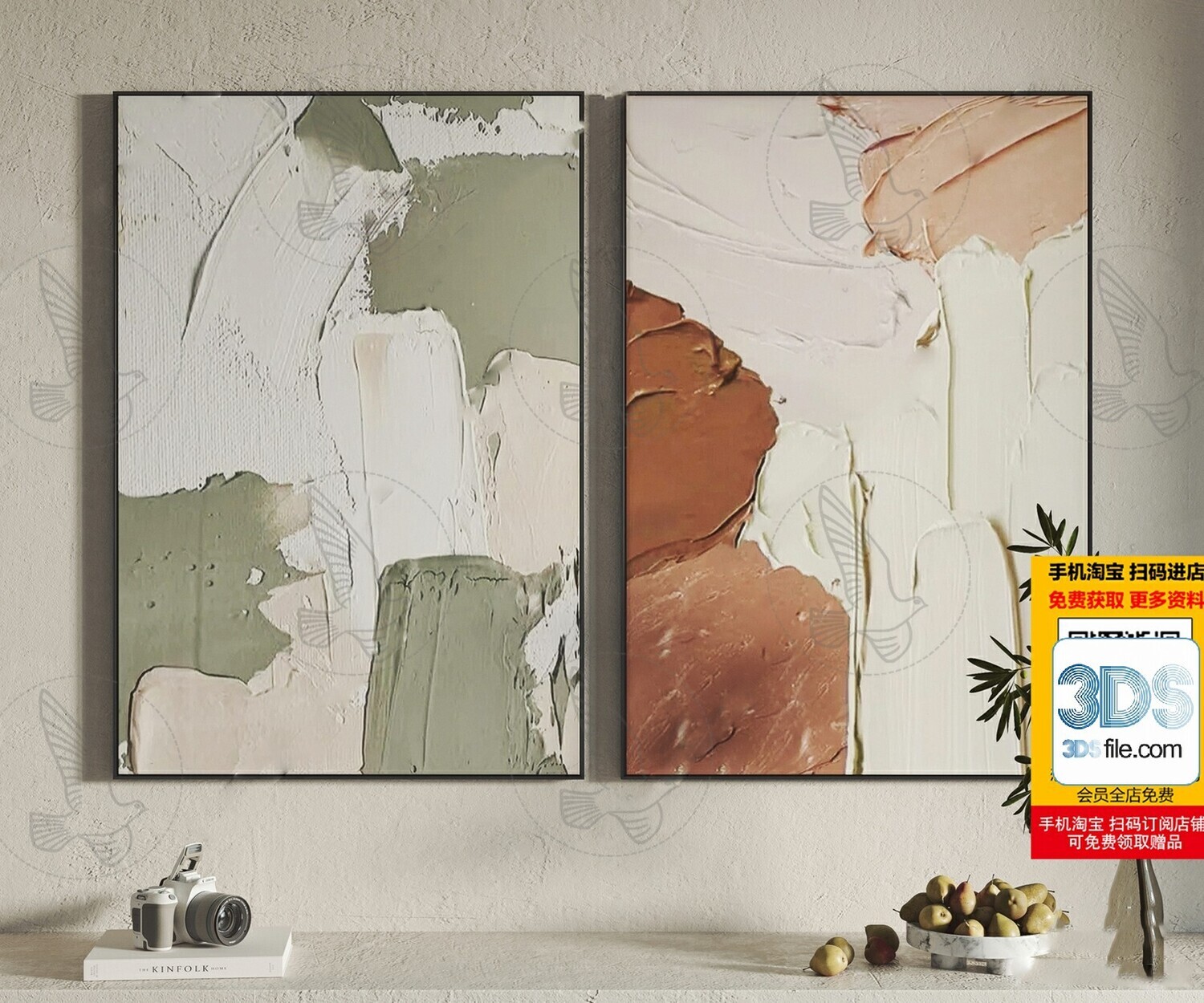 60 Decorative painting set 3d models vol.13