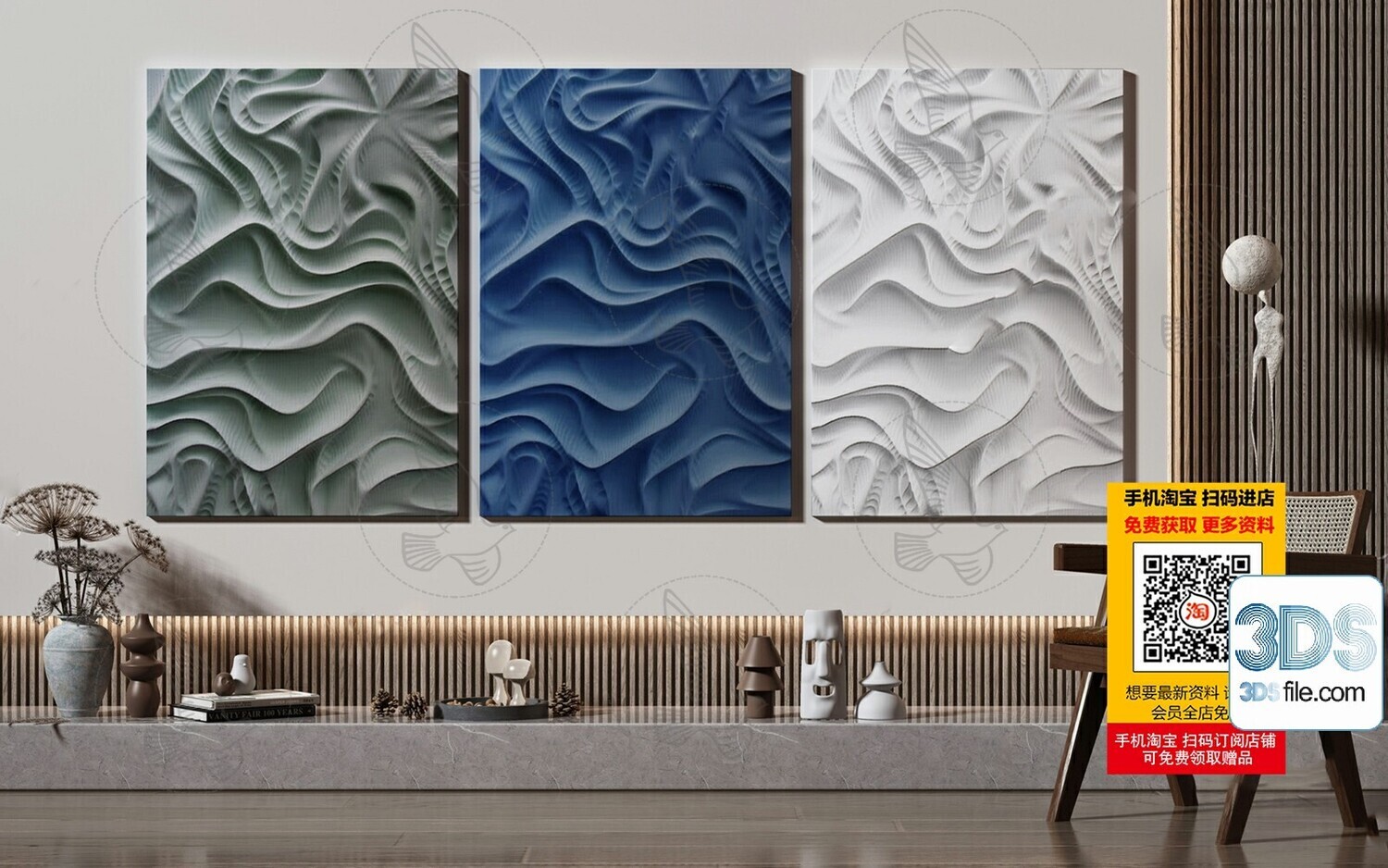 60 Decorative painting set 3d models vol.13