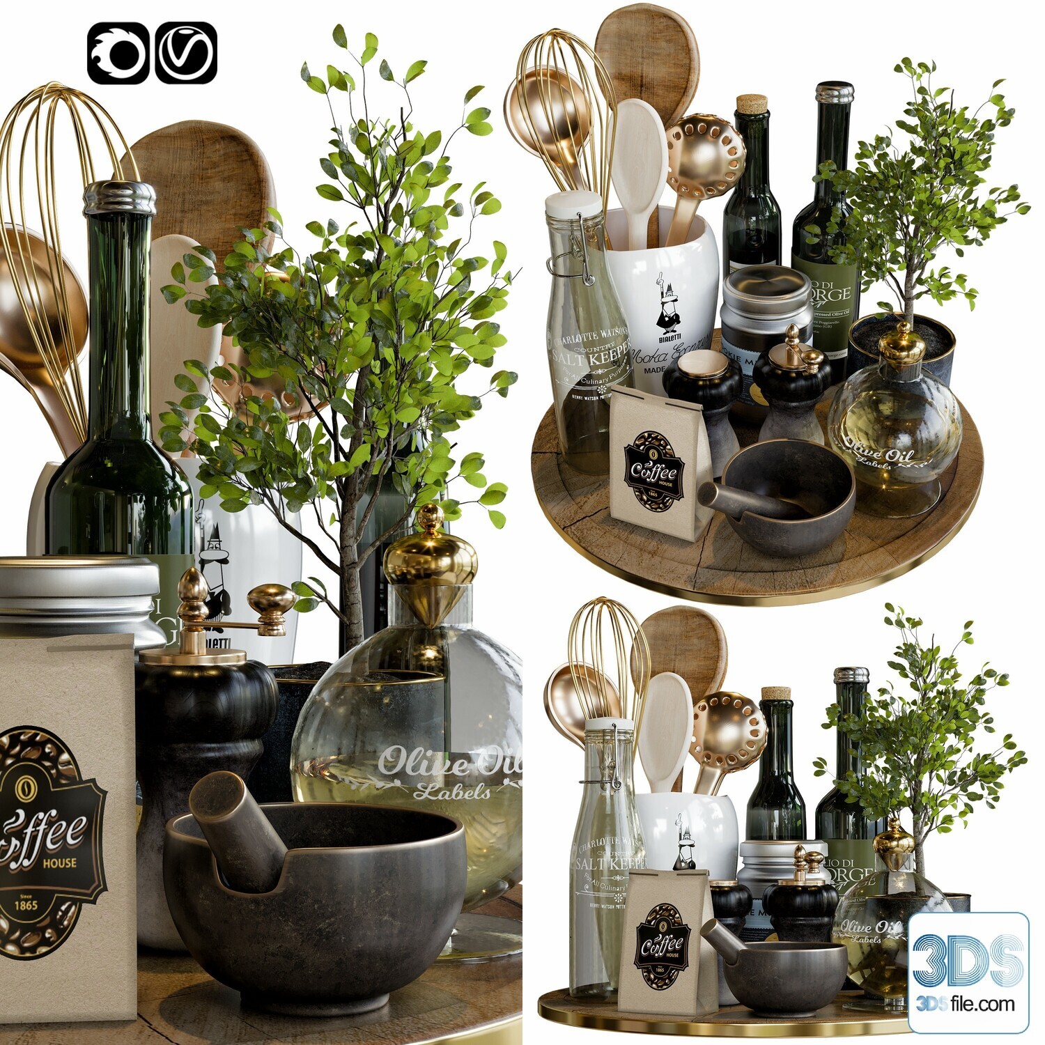 250 Decorative setS 3d models vol.14