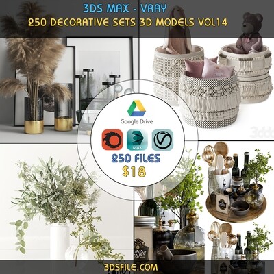 250 Decorative setS 3d models vol.14