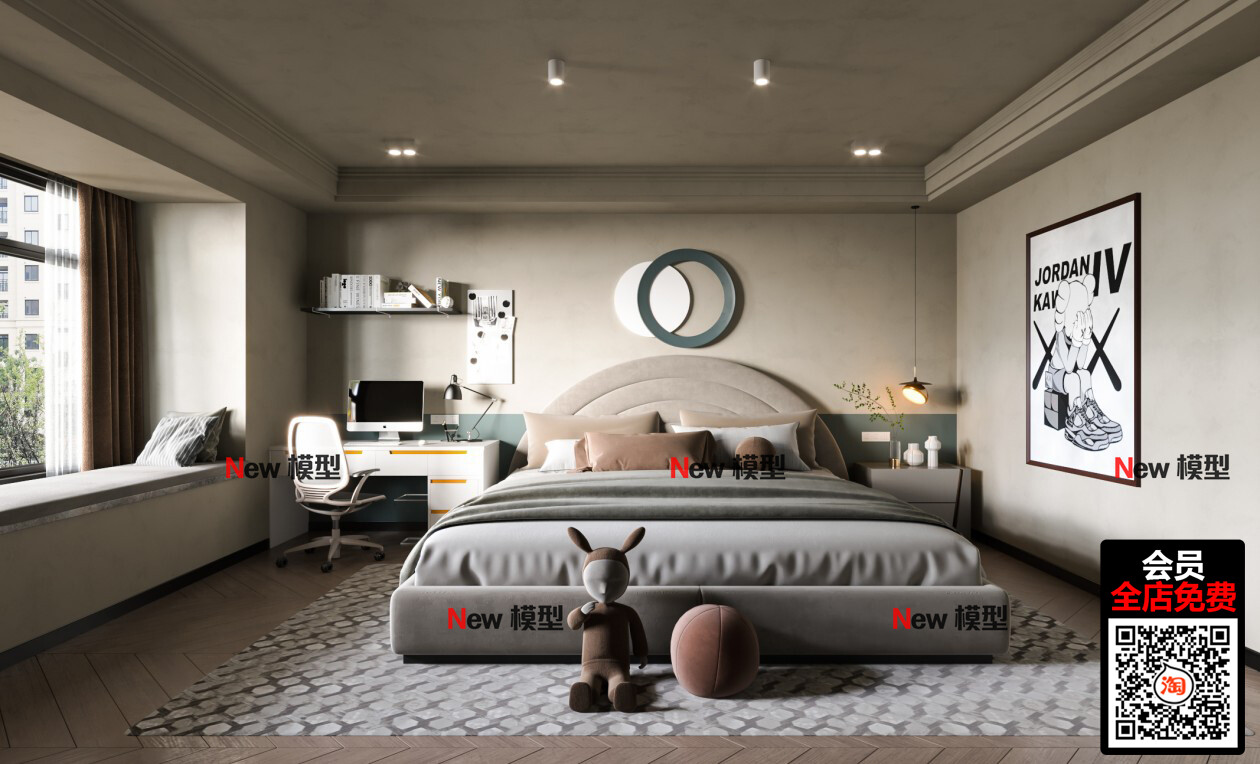 18 Bed 3d models Vol.17