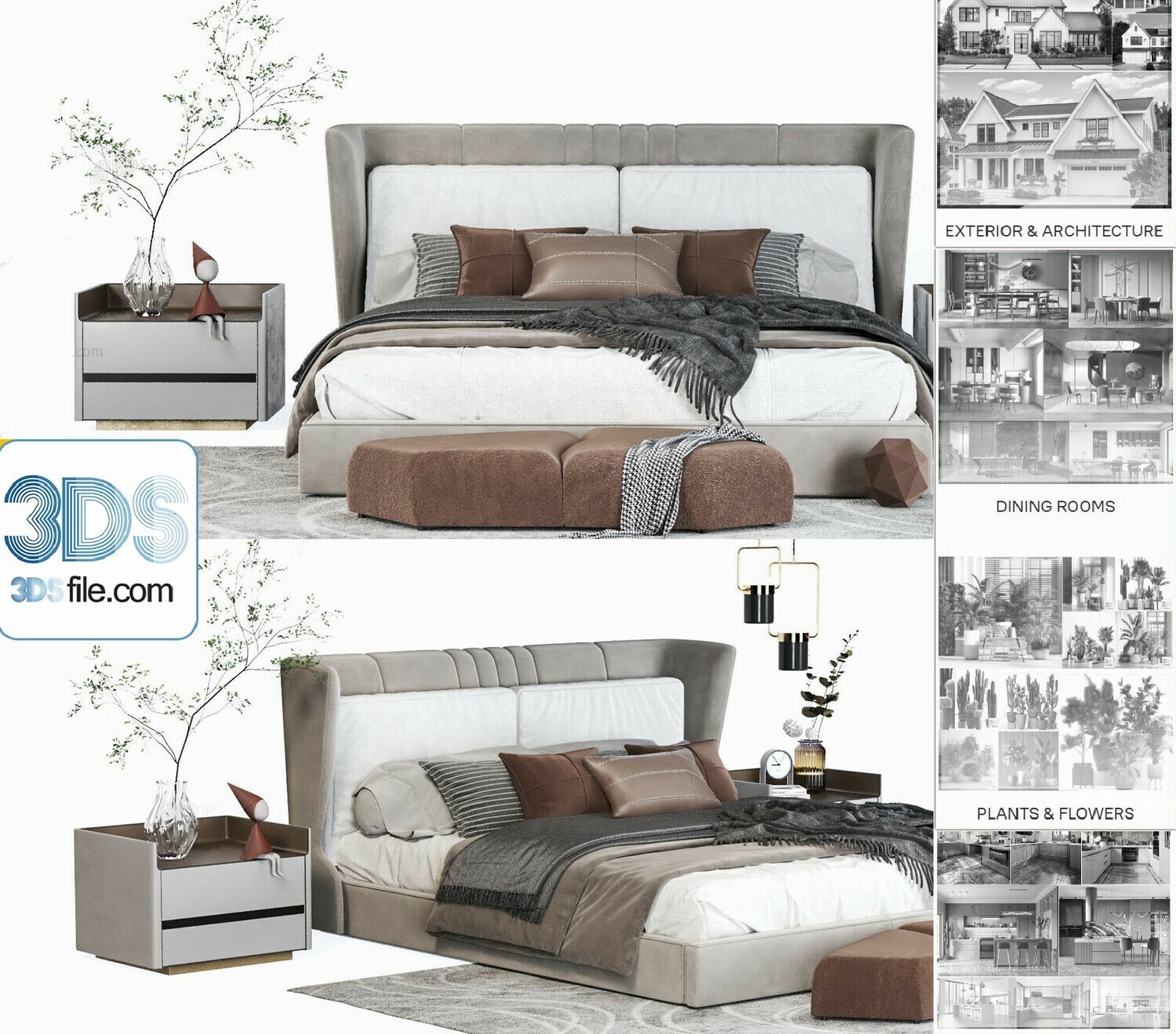 71 BED ROOM SET 3D MODELS VOL 14 - VRAY