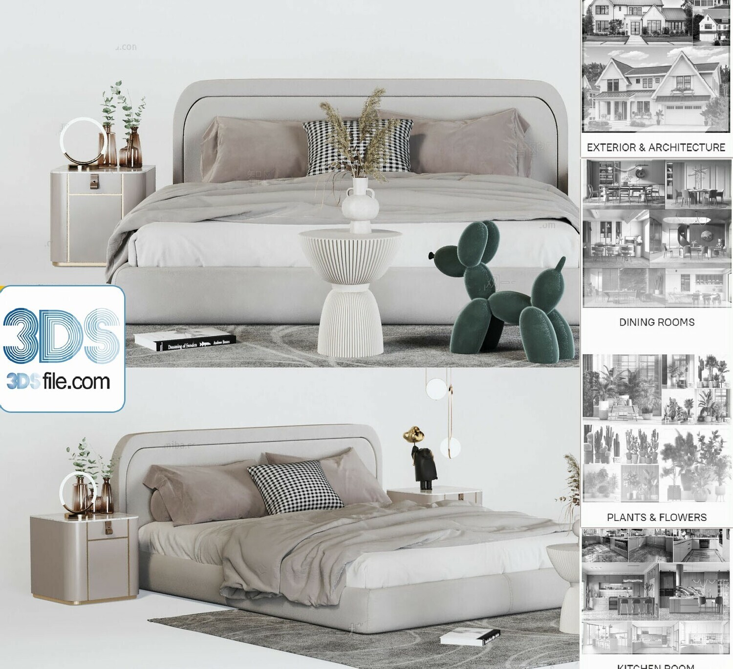 71 BED ROOM SET 3D MODELS VOL 14 - VRAY
