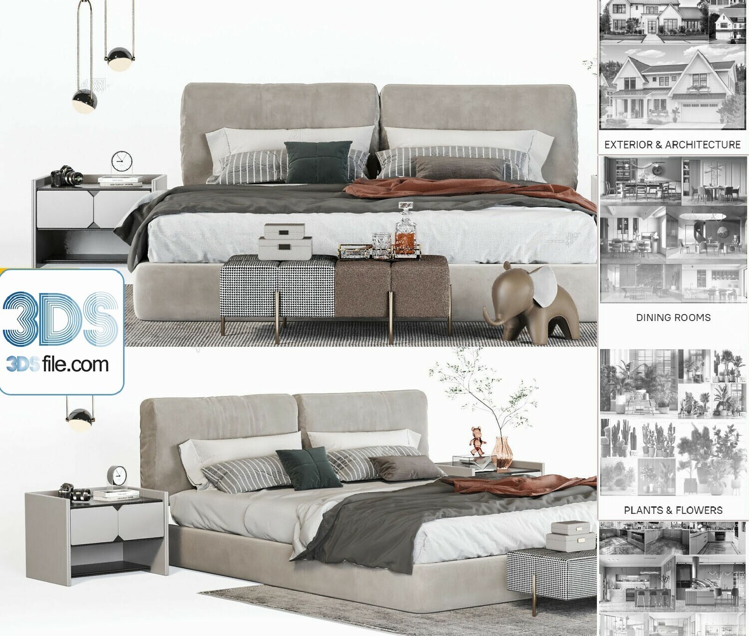 71 BED ROOM SET 3D MODELS VOL 14 - VRAY