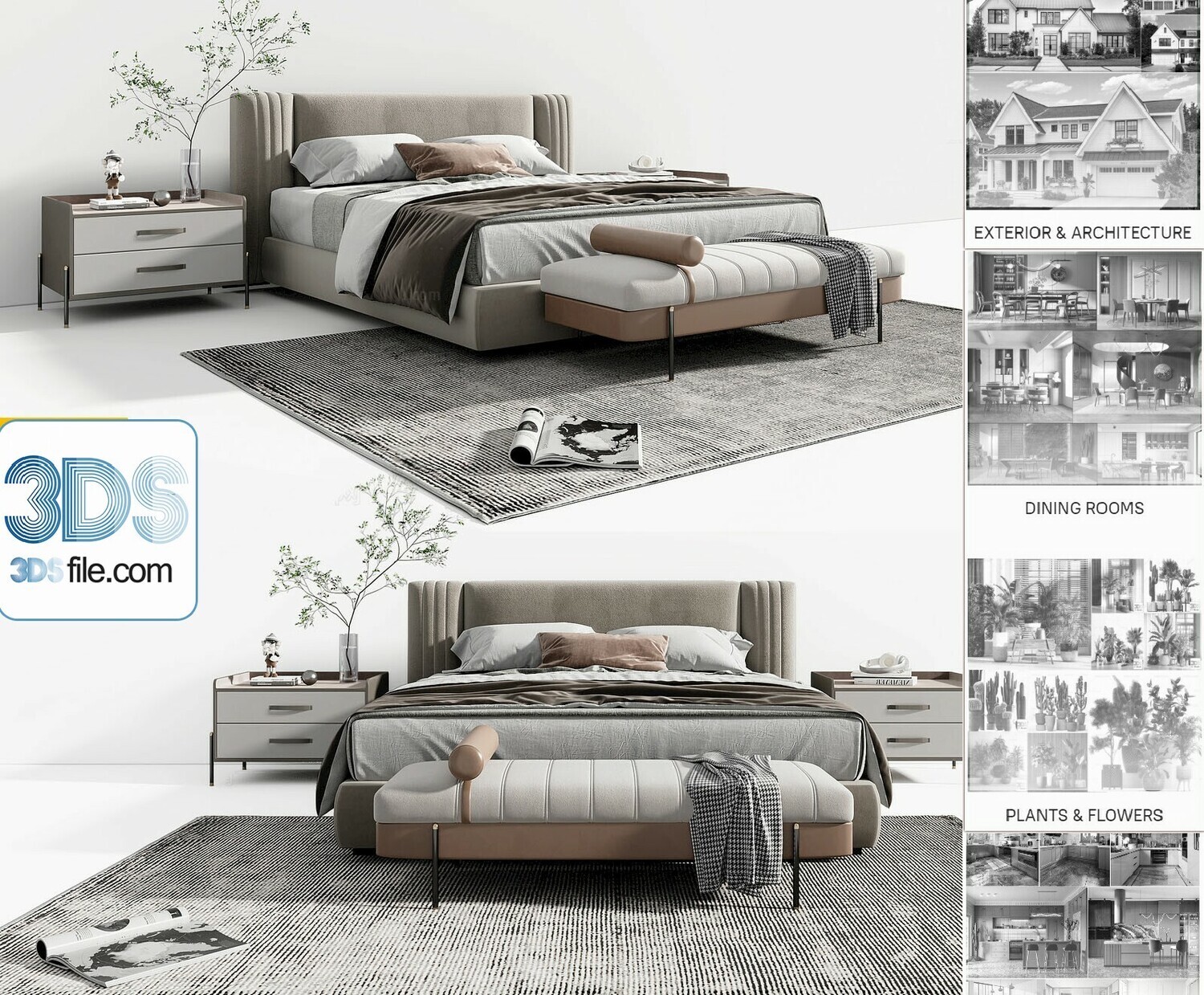 71 BED ROOM SET 3D MODELS VOL 14 - VRAY