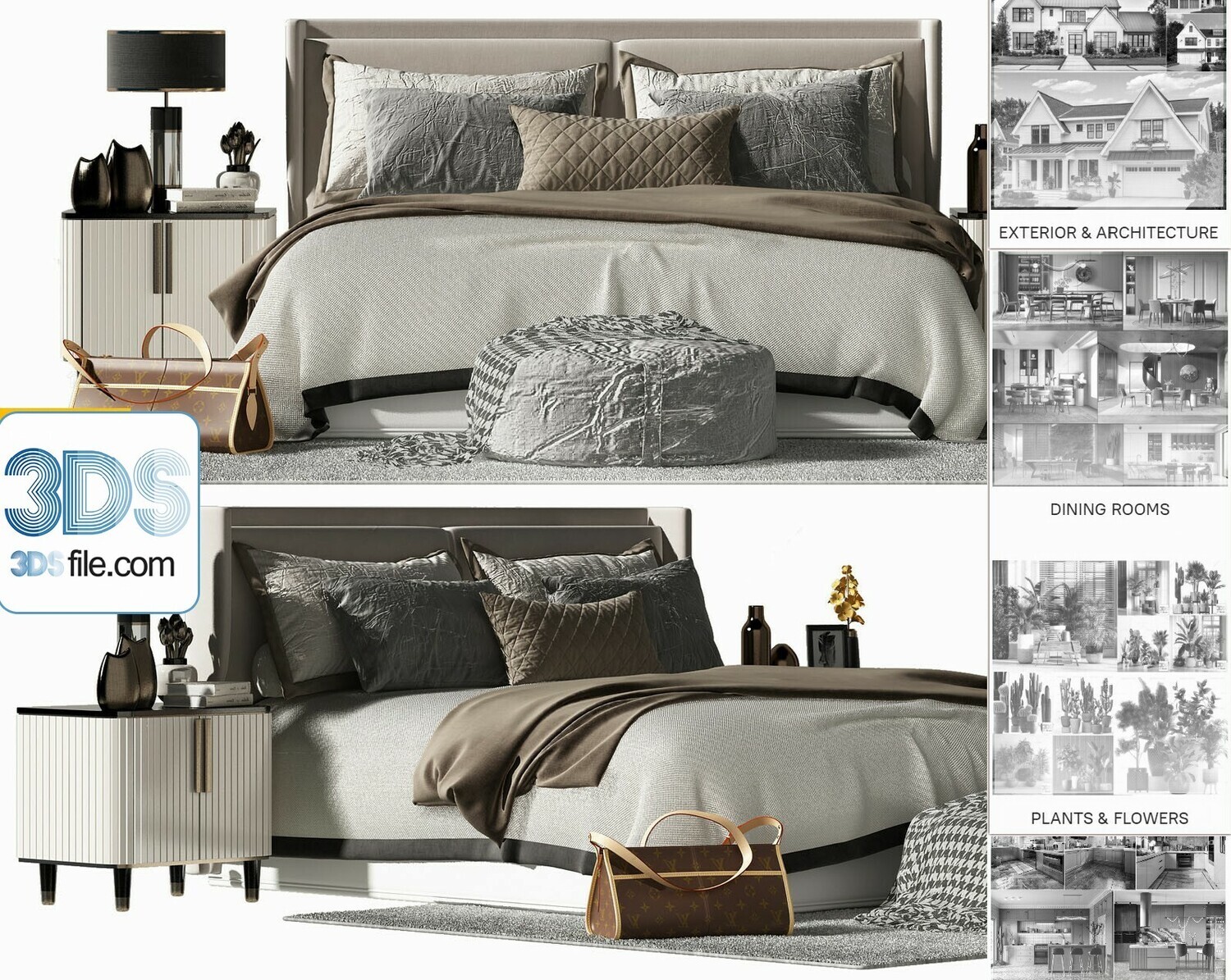 71 BED ROOM SET 3D MODELS VOL 14 - VRAY