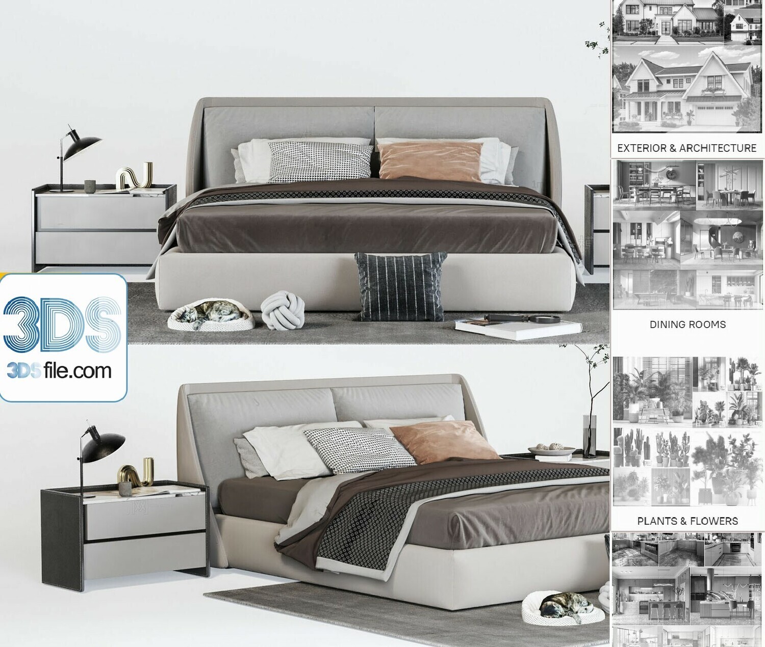 71 BED ROOM SET 3D MODELS VOL 14 - VRAY