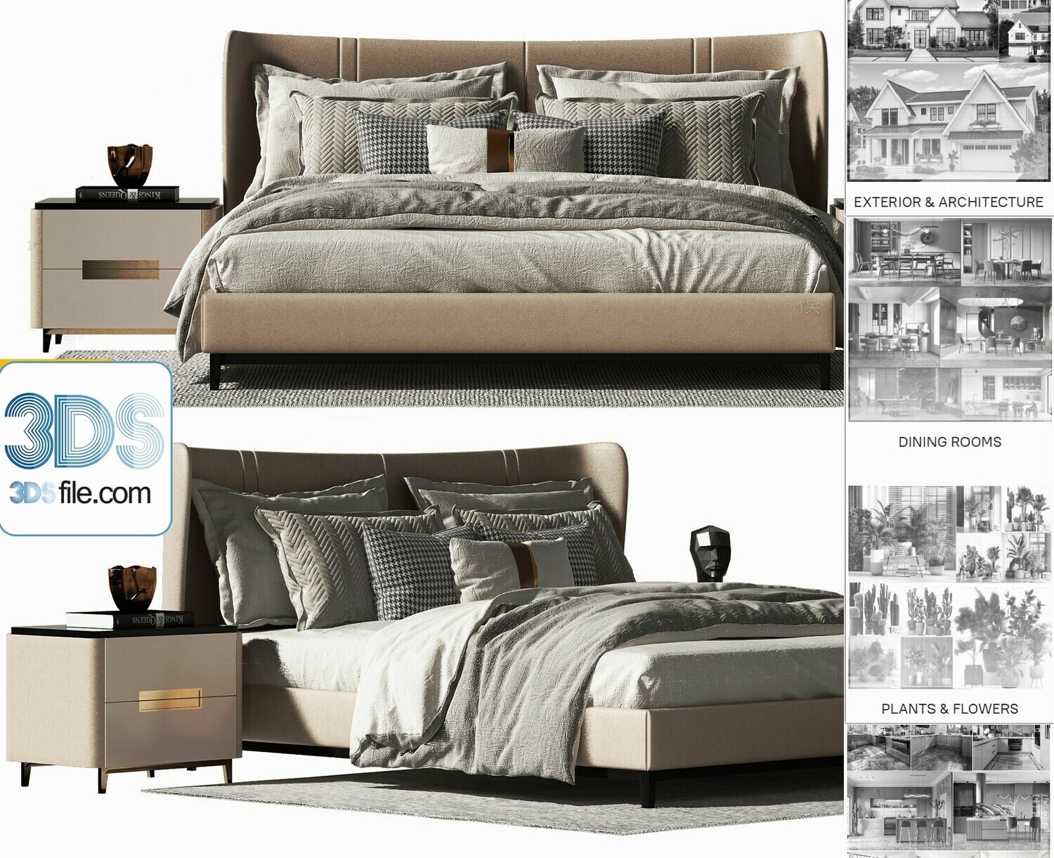 71 BED ROOM SET 3D MODELS VOL 14 - VRAY
